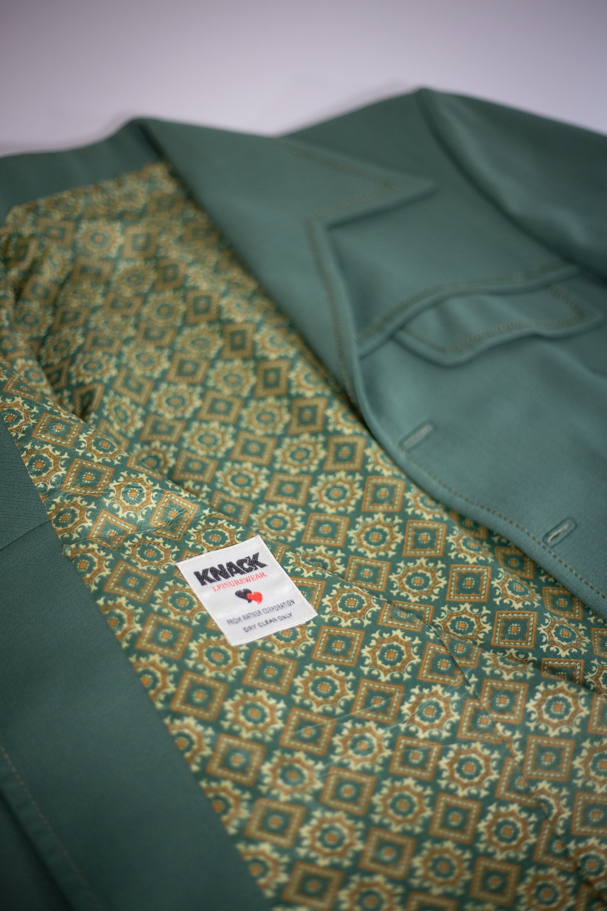 70's Knack Leisure Wear Green Blazer Jacket | Large/X-Large