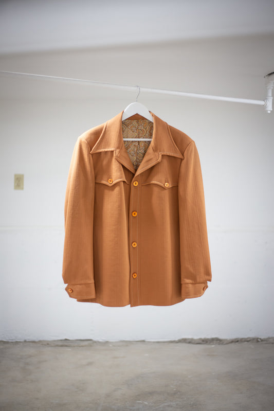 70's Knack Leisure Wear Orange Blazer Jacket | Large/X-Large