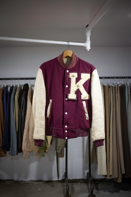 50's/60's "K" Patch Varsity Jacket | Medium