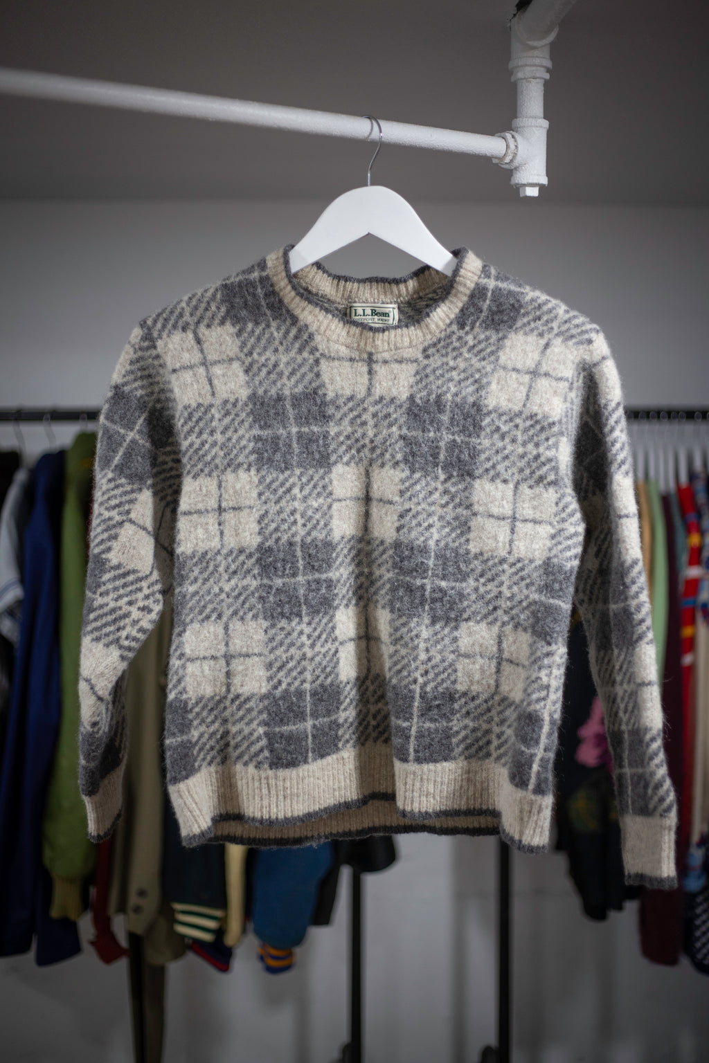 80's L.L. Bean Cropped Wool Sweater | Small