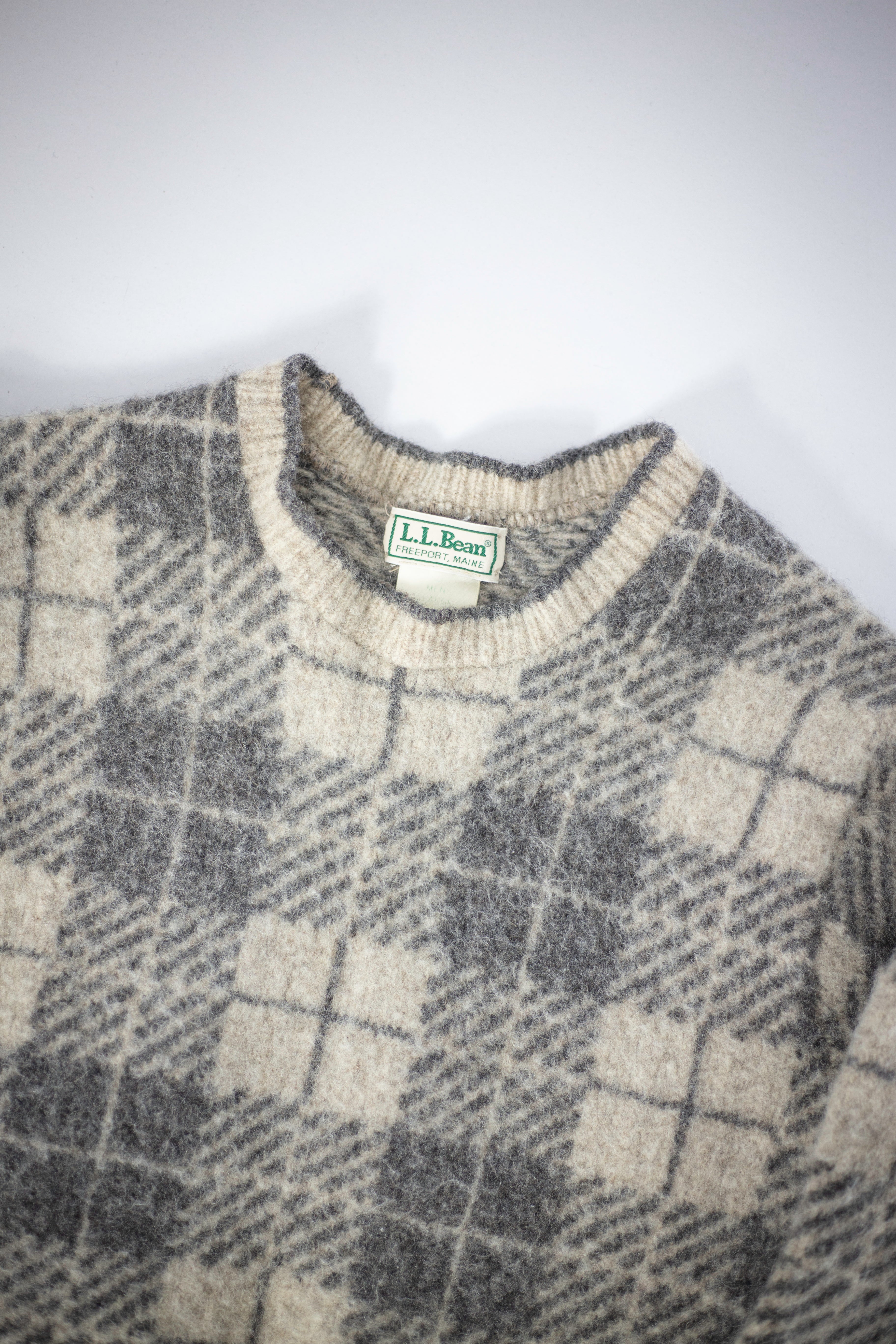 80's L.L. Bean Cropped Wool Sweater | Small