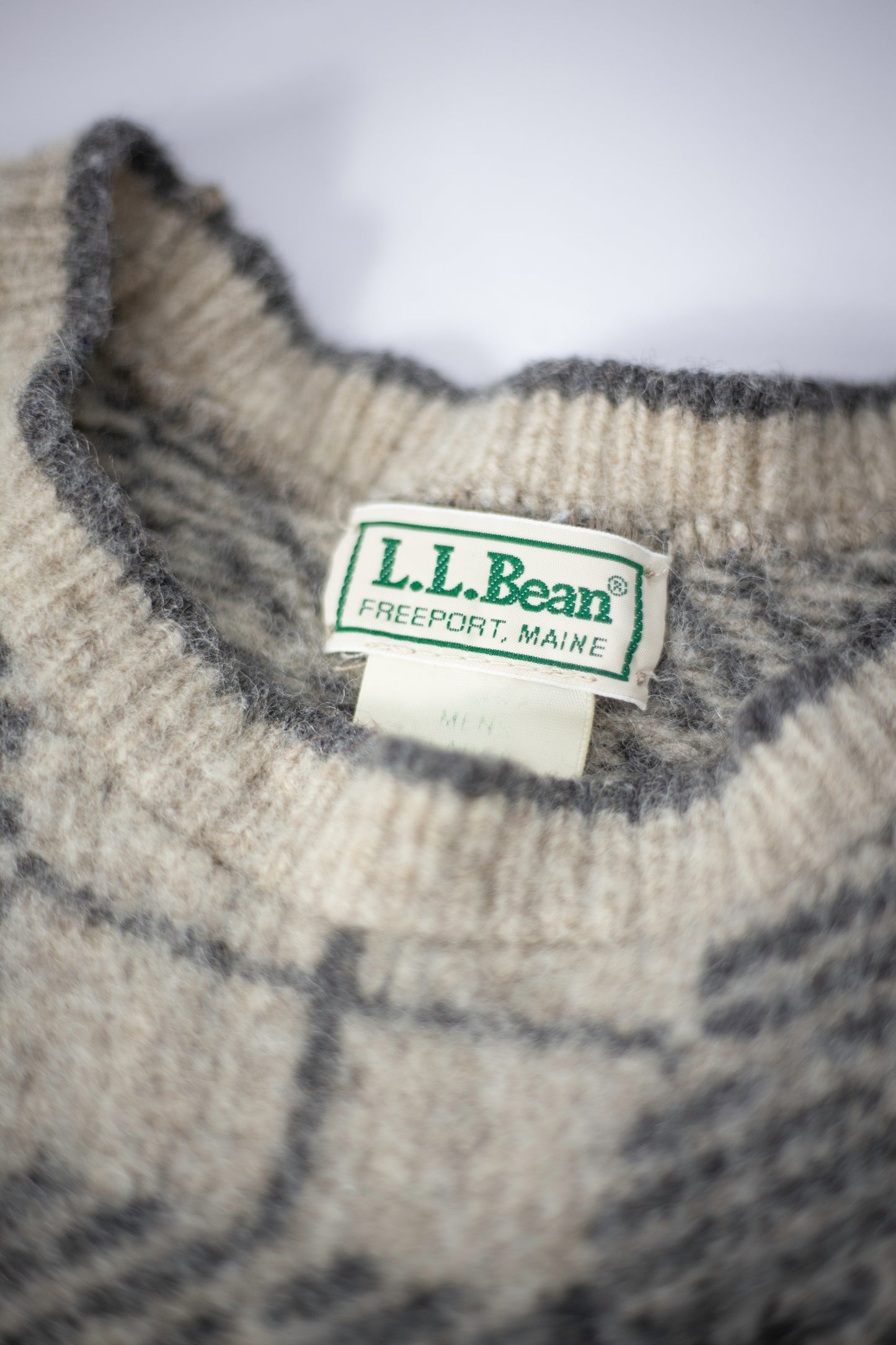 80's L.L. Bean Cropped Wool Sweater | Small