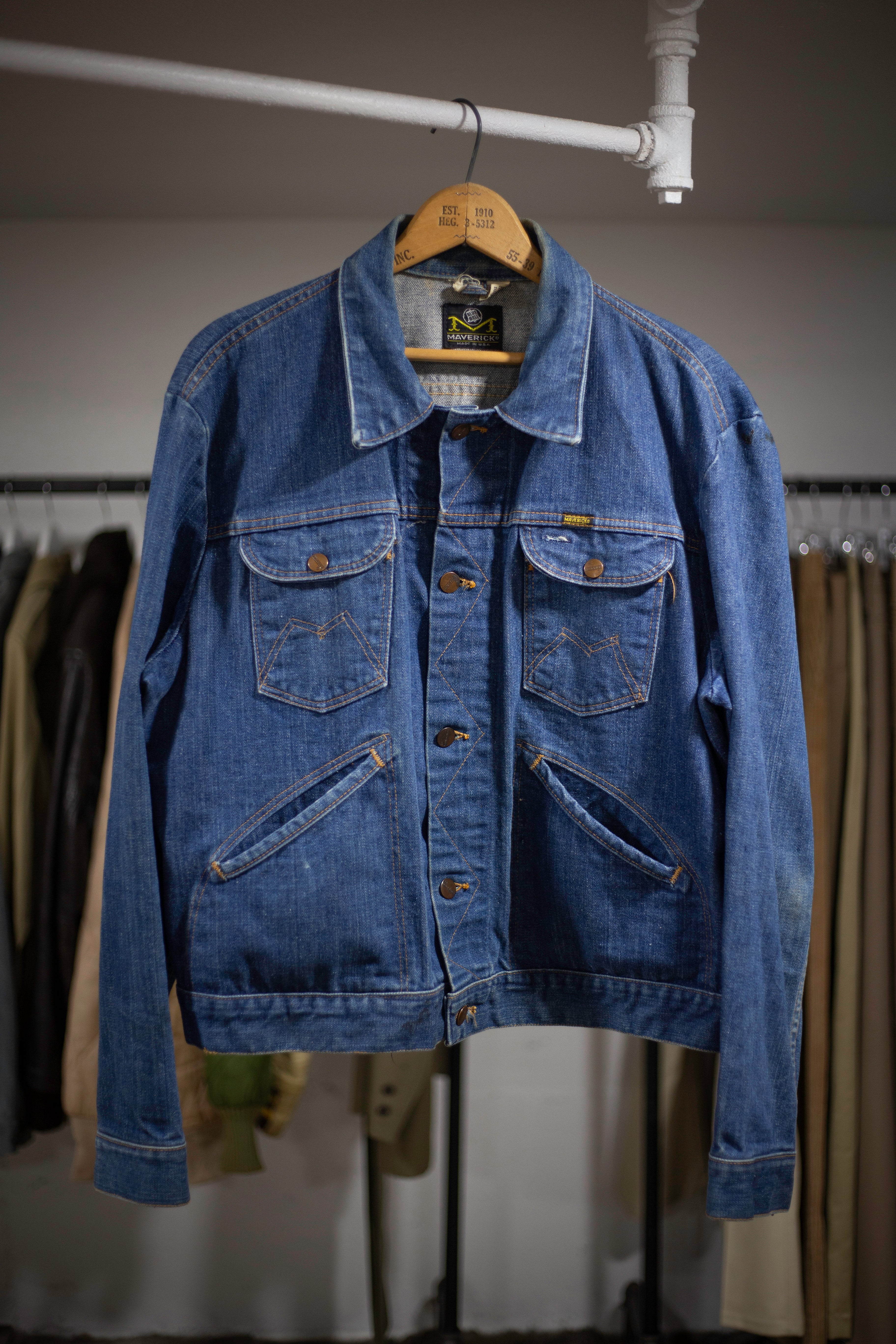 60's/70's Blue Bell Mavericks Denim Jacket | Large