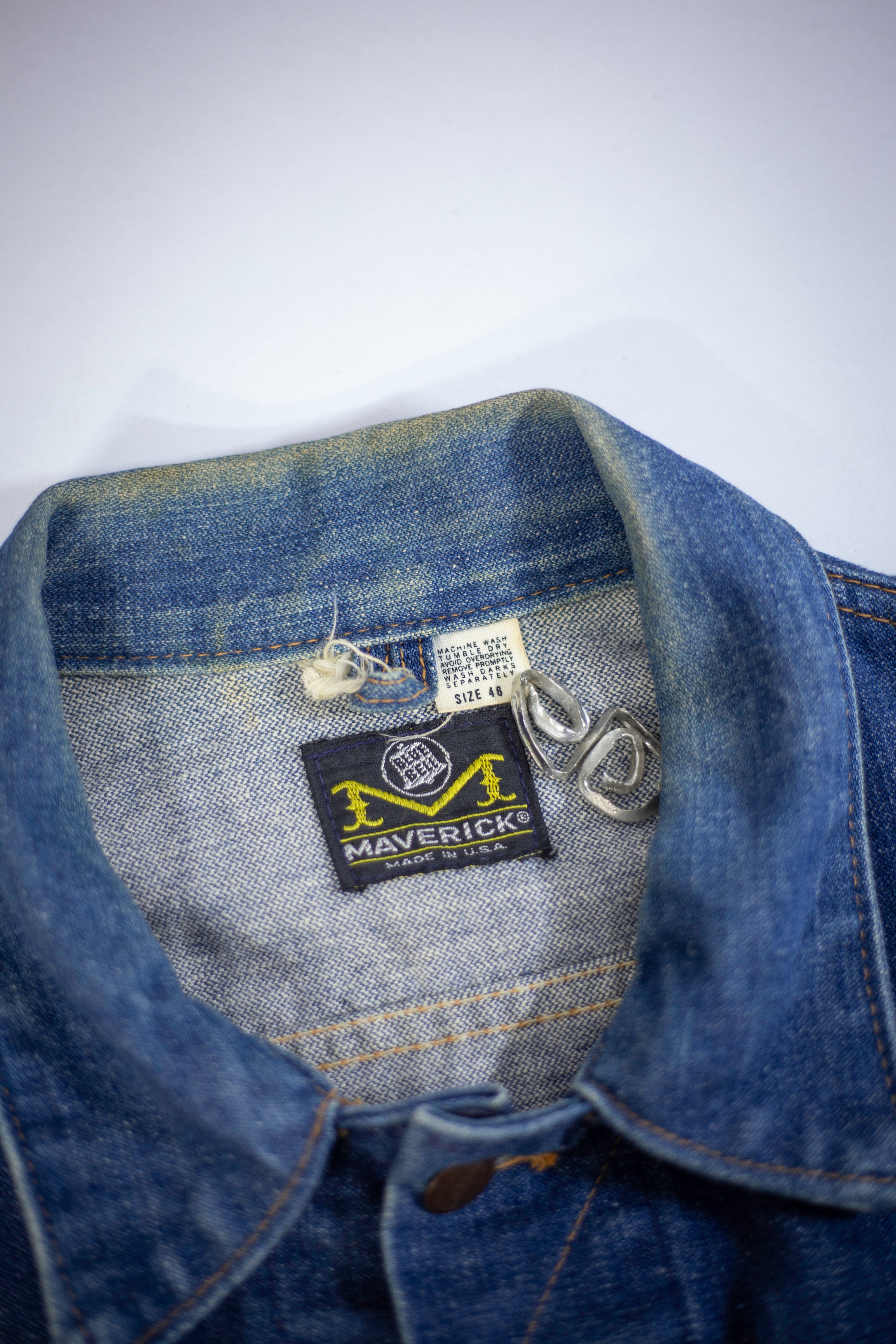 60's/70's Blue Bell Mavericks Denim Jacket | Large
