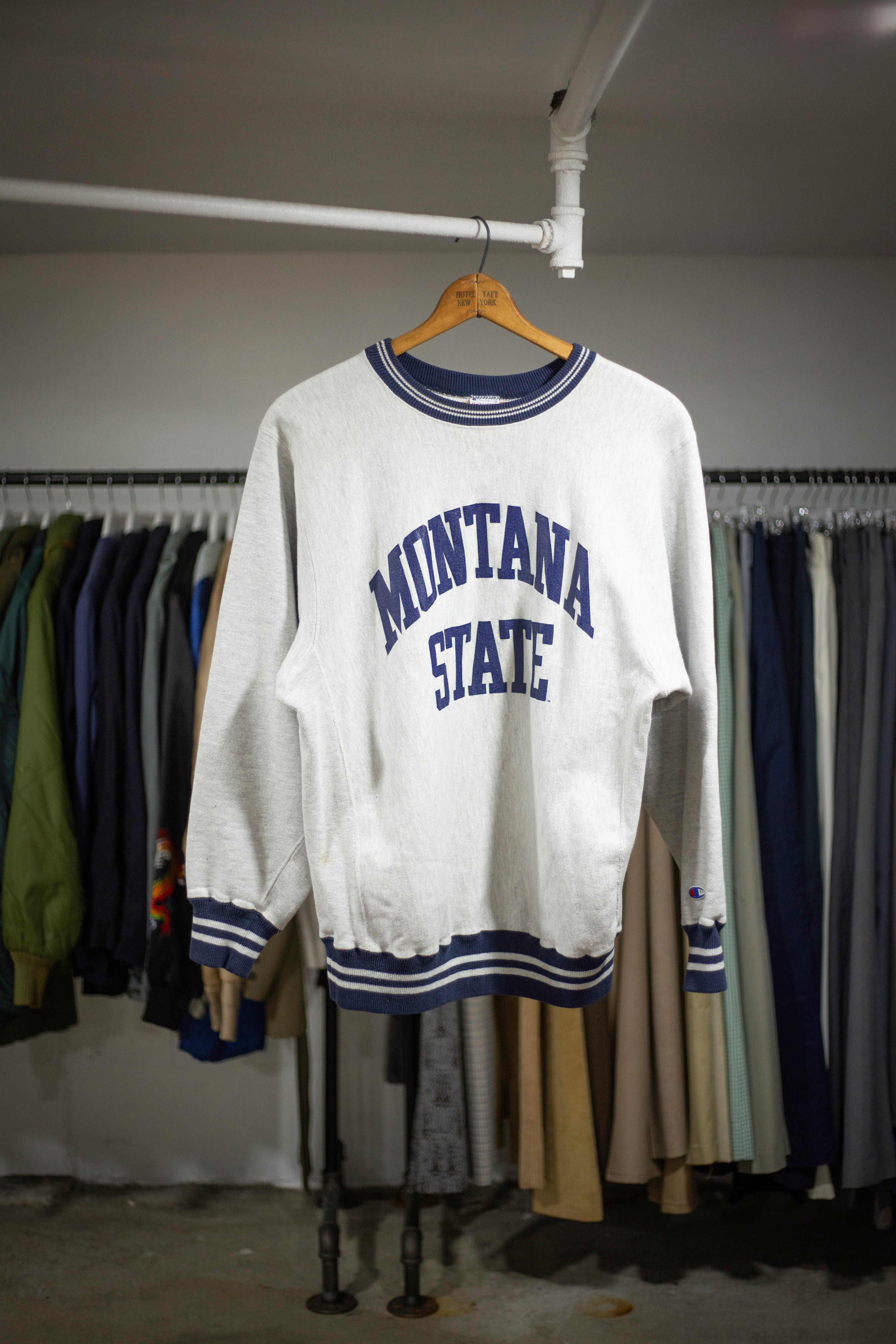 90's Champion Reverse Weave Montana State Sweatshirt | Large