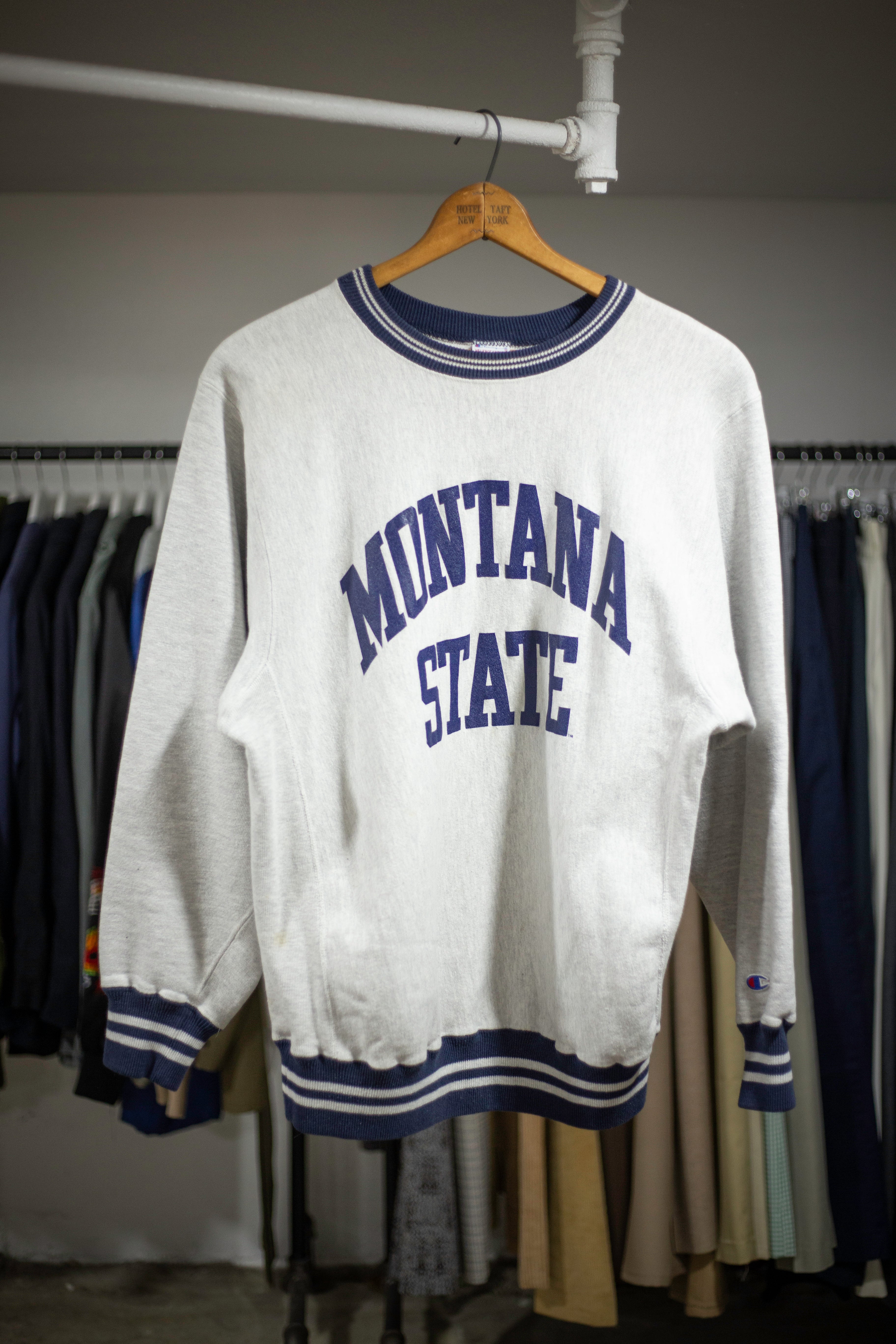 90's Champion Reverse Weave Montana State Sweatshirt | Large