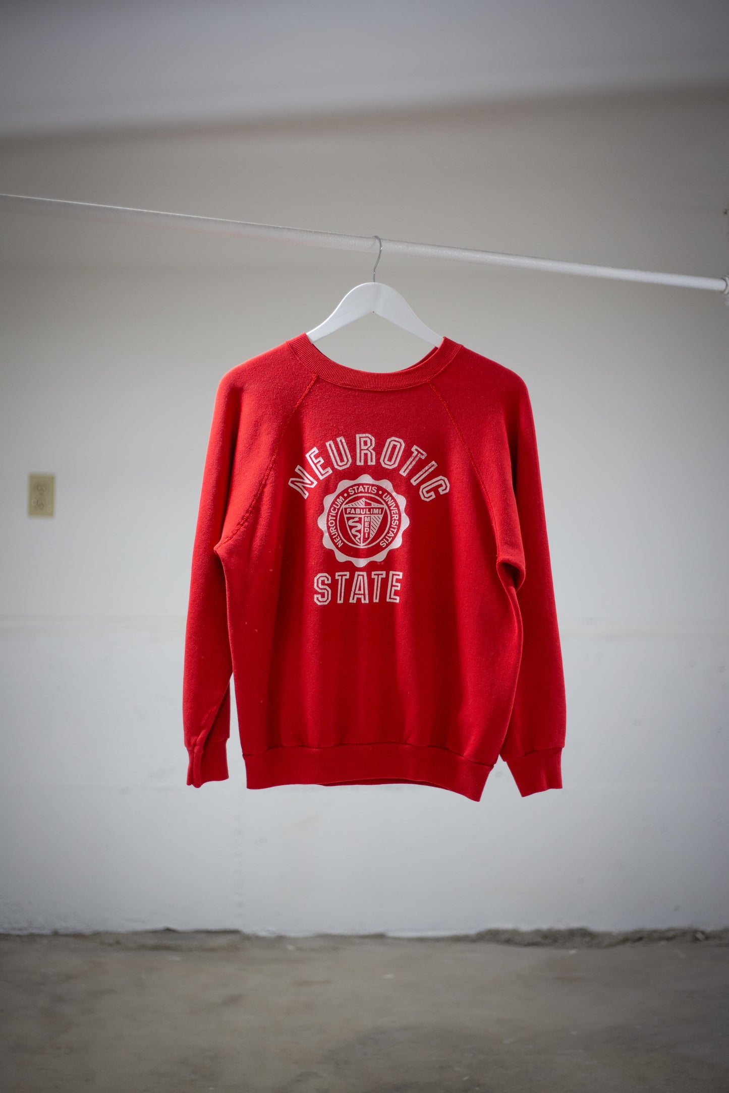 80's Neurotic State Raglan Sweatshirt | Medium