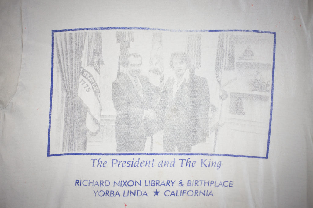 90's Distressed The President & The King T-Shirt | Medium