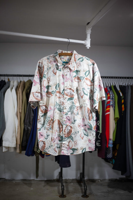 80's Paradise of the Pacific Hawaiian Shirt | Large