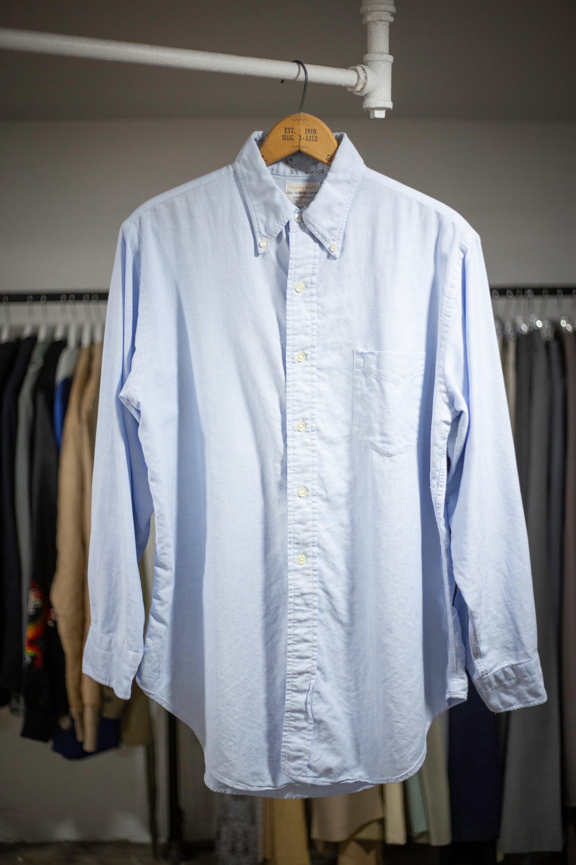 60's Penny's Sanforized Combed Cotton Shirt | Large