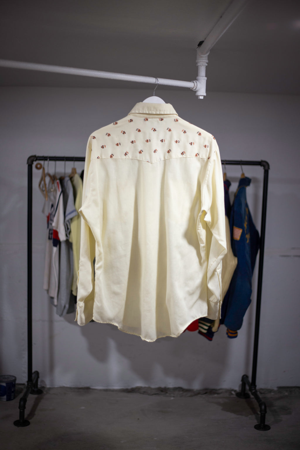 60's/70's Perma Prest Western Embroidered Shirt | Large