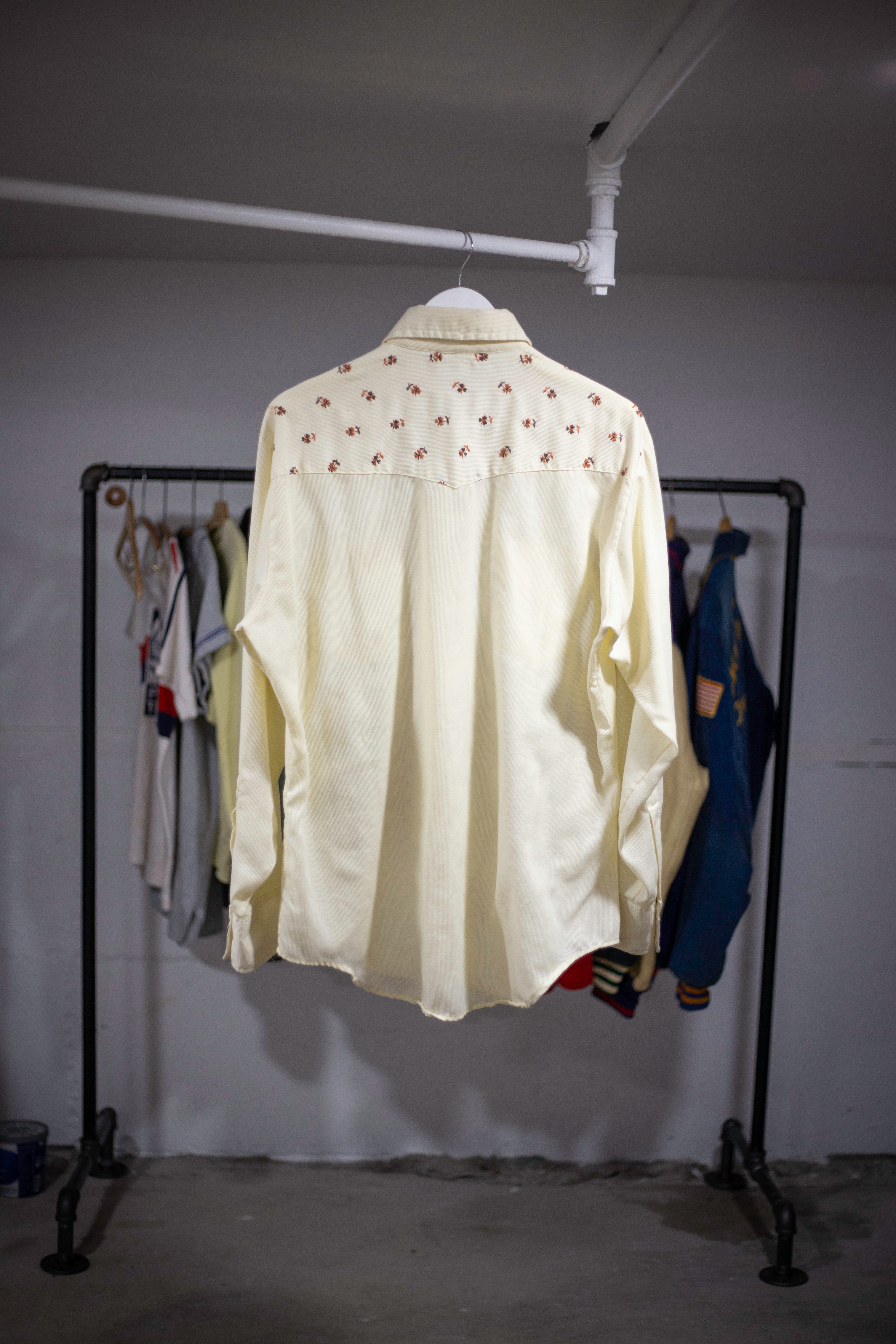 60's/70's Perma Prest Western Embroidered Shirt | Large