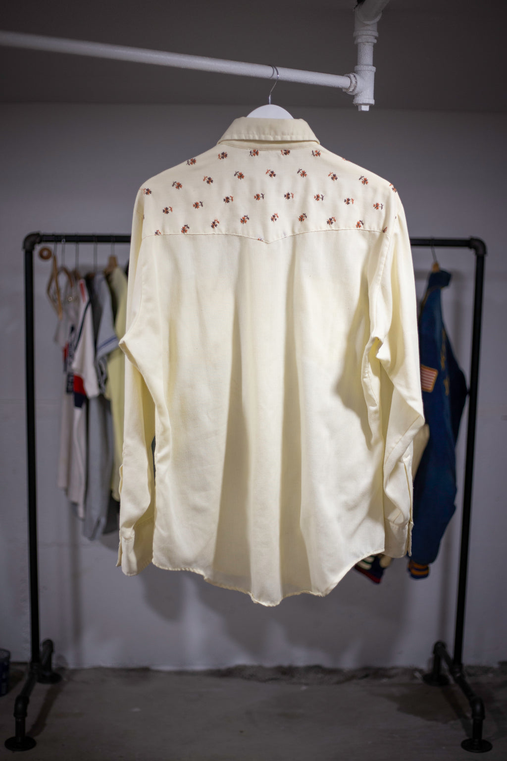 60's/70's Perma Prest Western Embroidered Shirt | Large