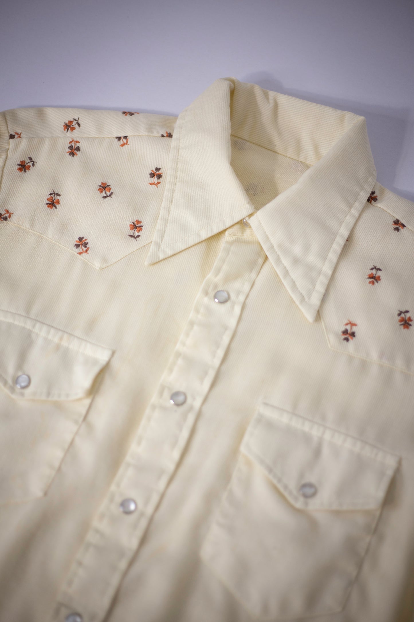 60's/70's Perma Prest Western Embroidered Shirt | Large