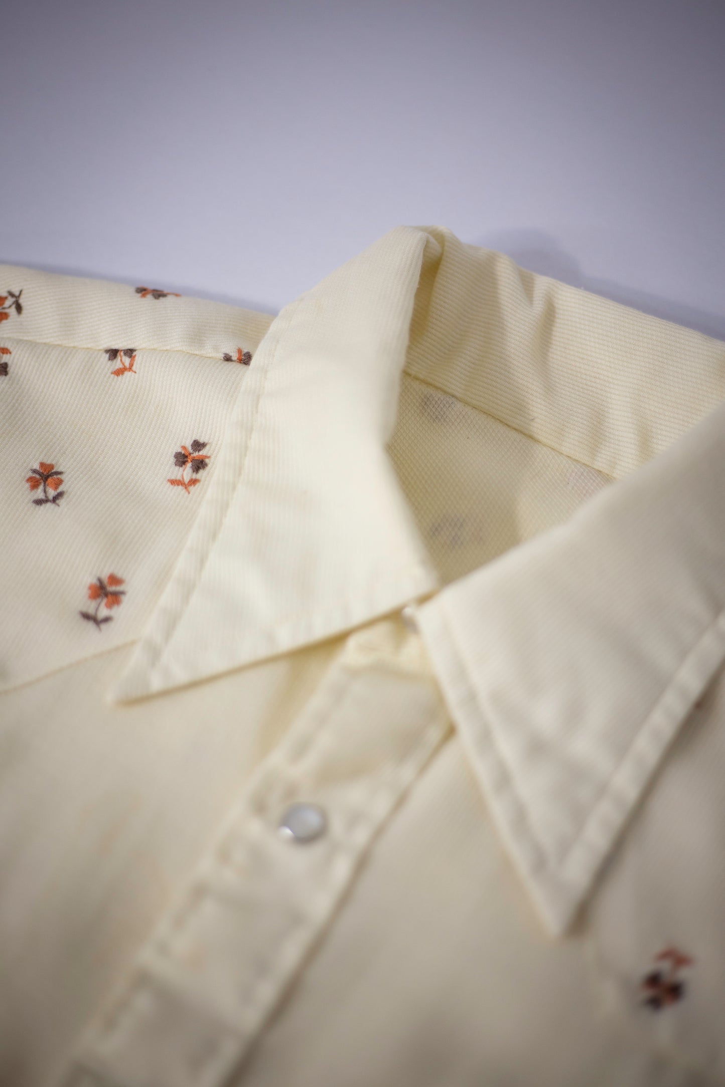 60's/70's Perma Prest Western Embroidered Shirt | Large