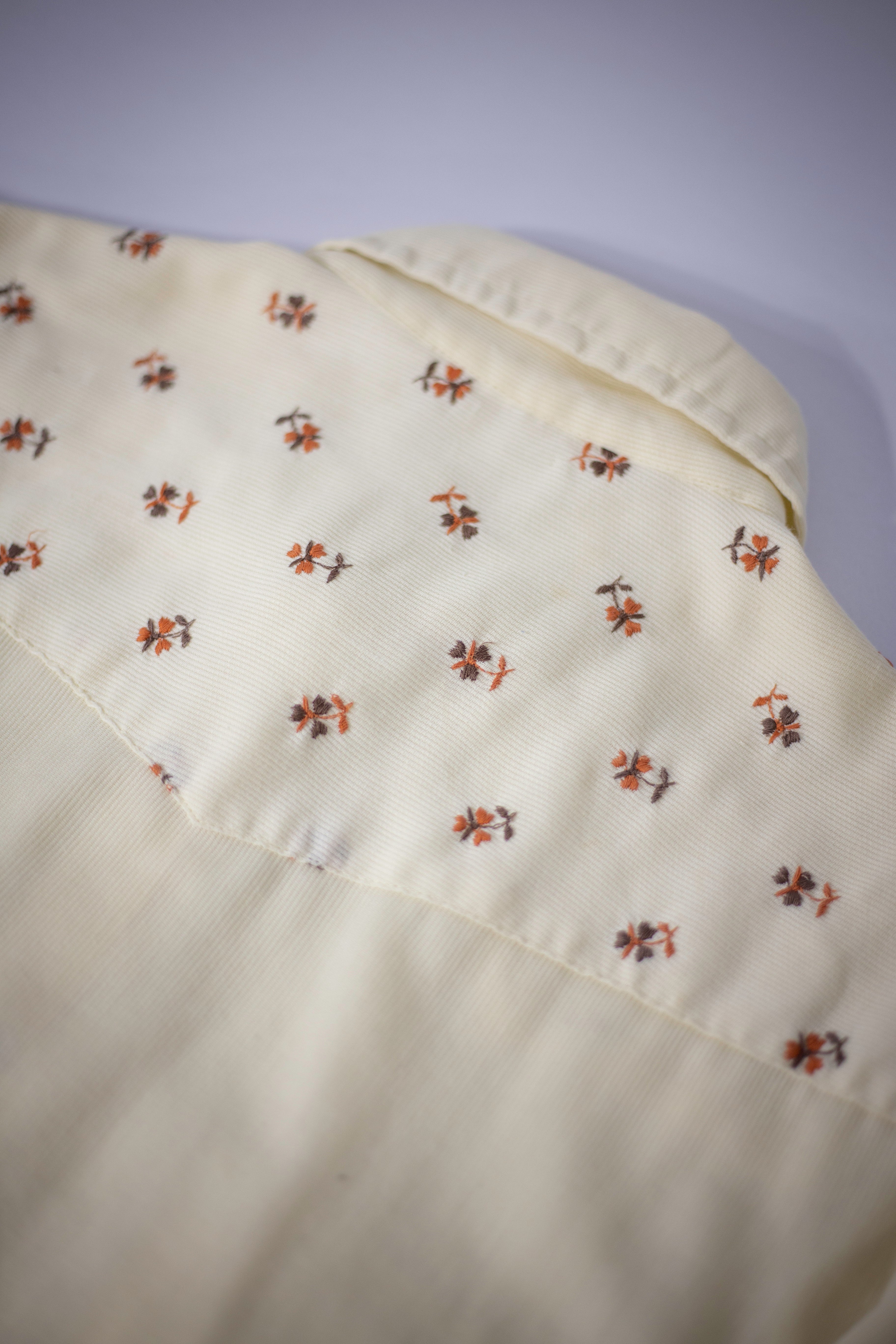 60's/70's Perma Prest Western Embroidered Shirt | Large