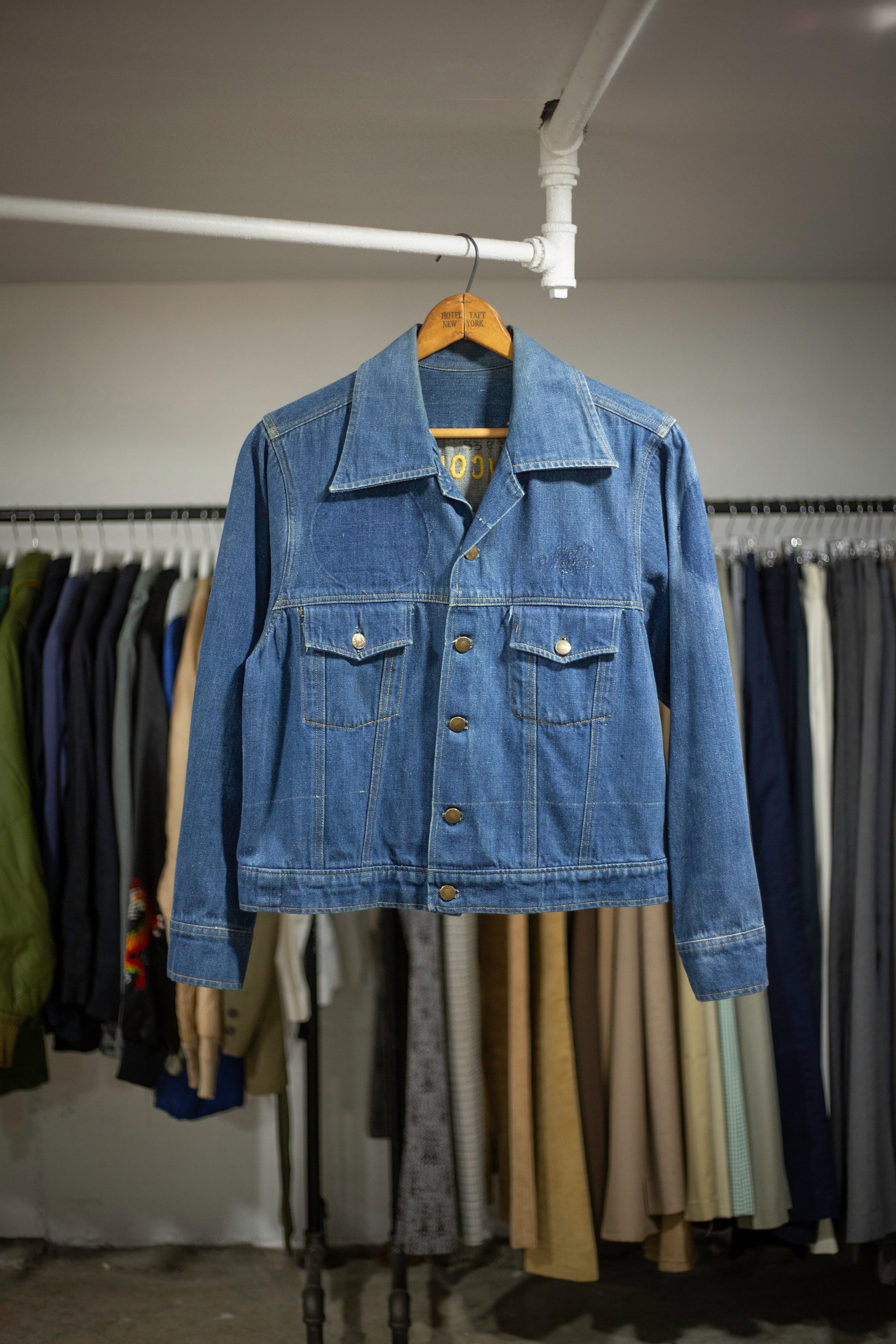 60's/70's USN Souvenir Selvedge Denim Jacket San Miguel Philippines | Medium/Large