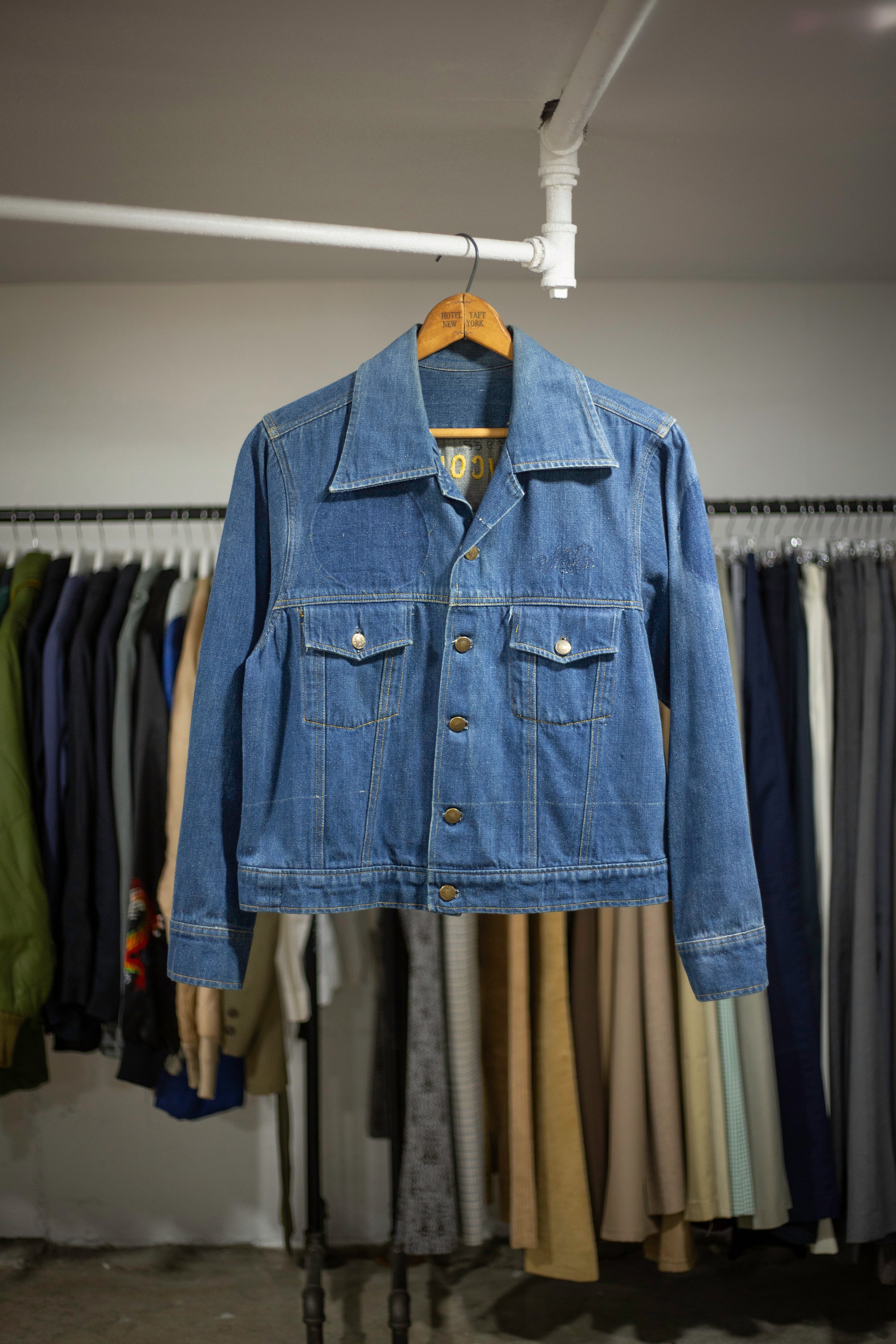 60's/70's USN Souvenir Selvedge Denim Jacket San Miguel Philippines | Medium/Large