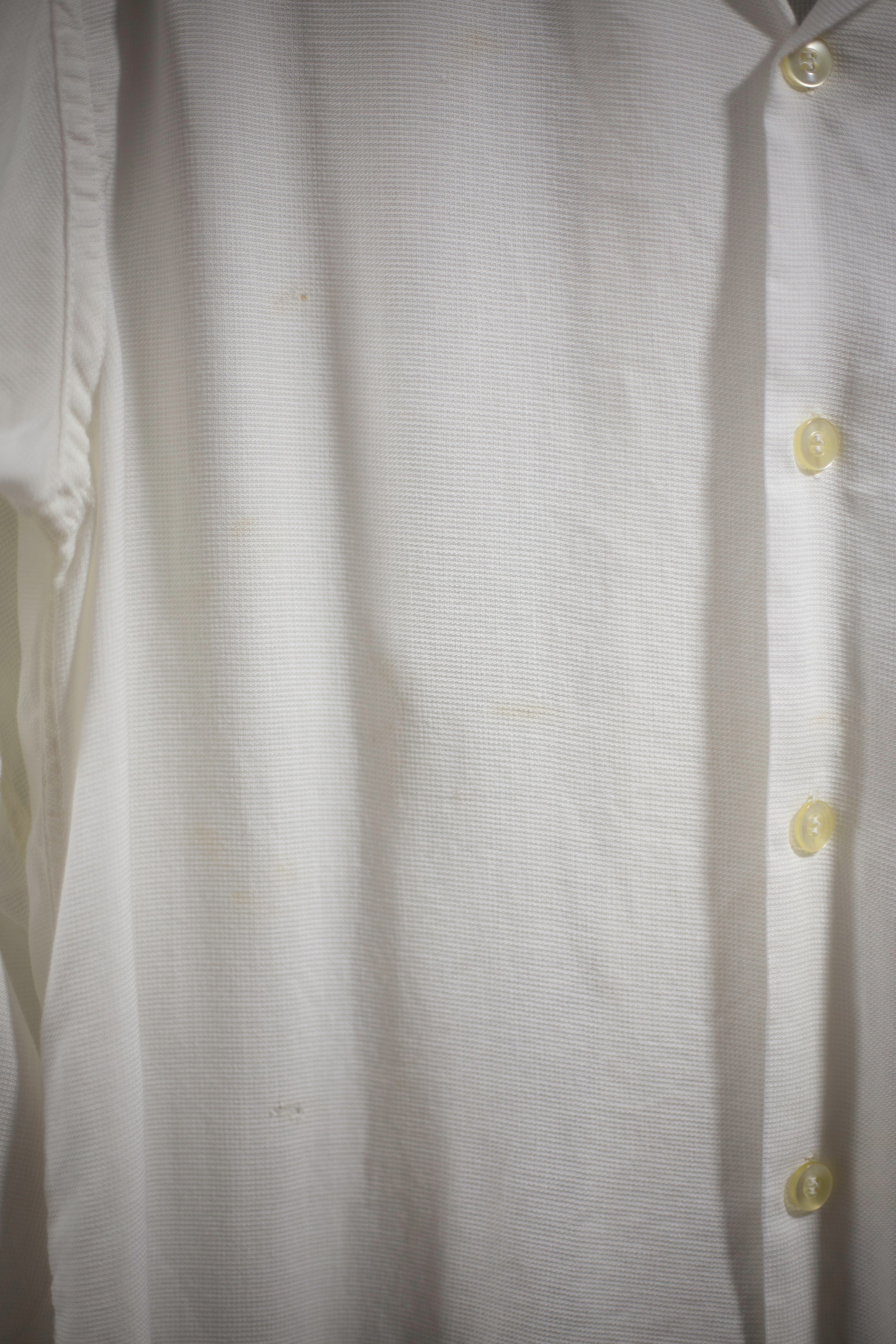 50's Pilgrim Loop Collar Rayon Shirt | Medium
