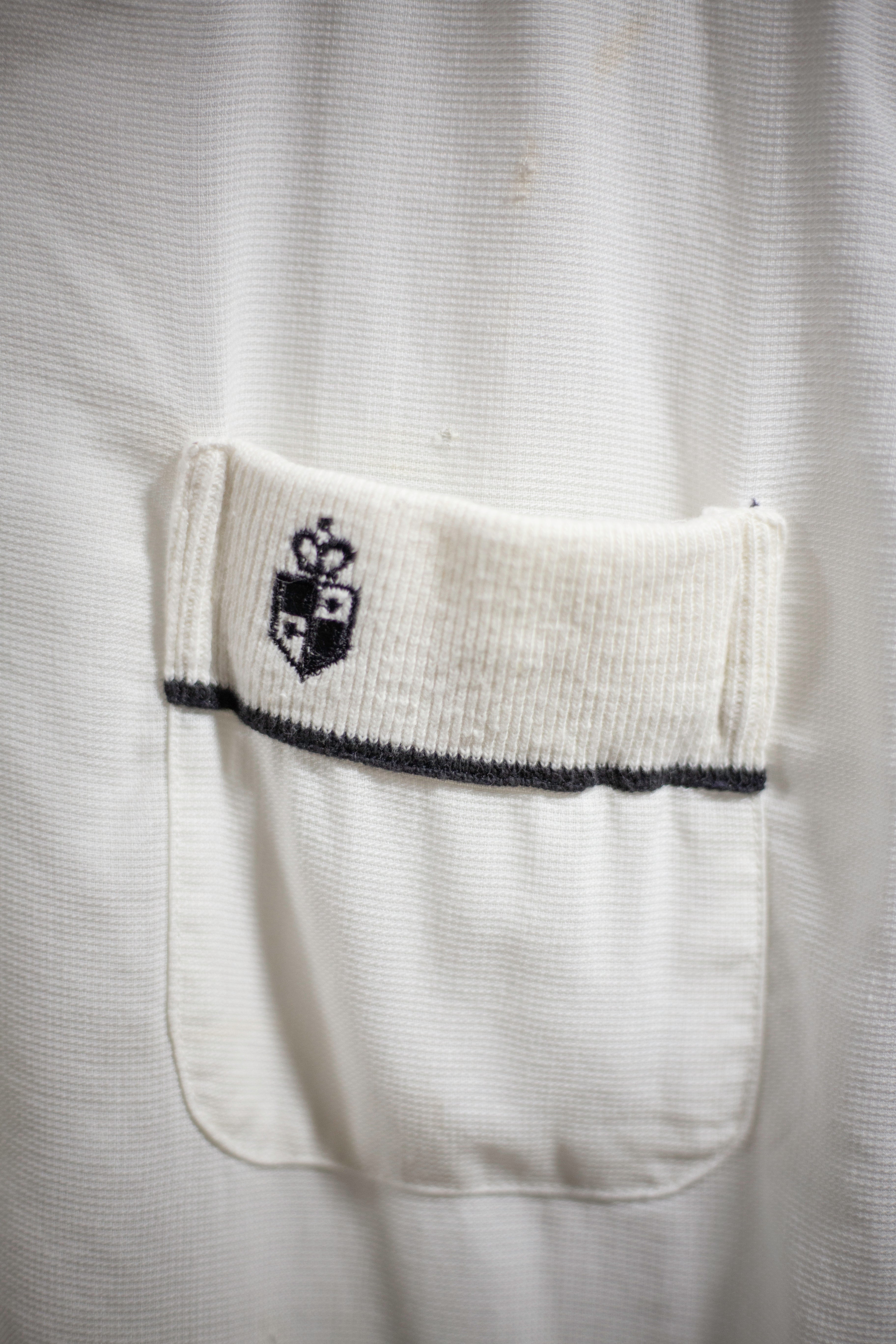50's Pilgrim Loop Collar Rayon Shirt | Medium