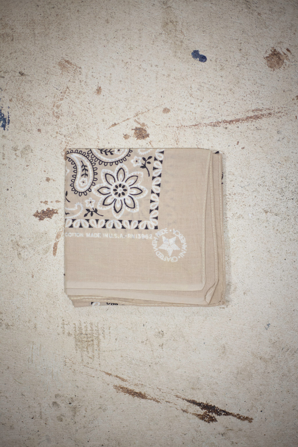 80's Beige RN 13962 Bandana