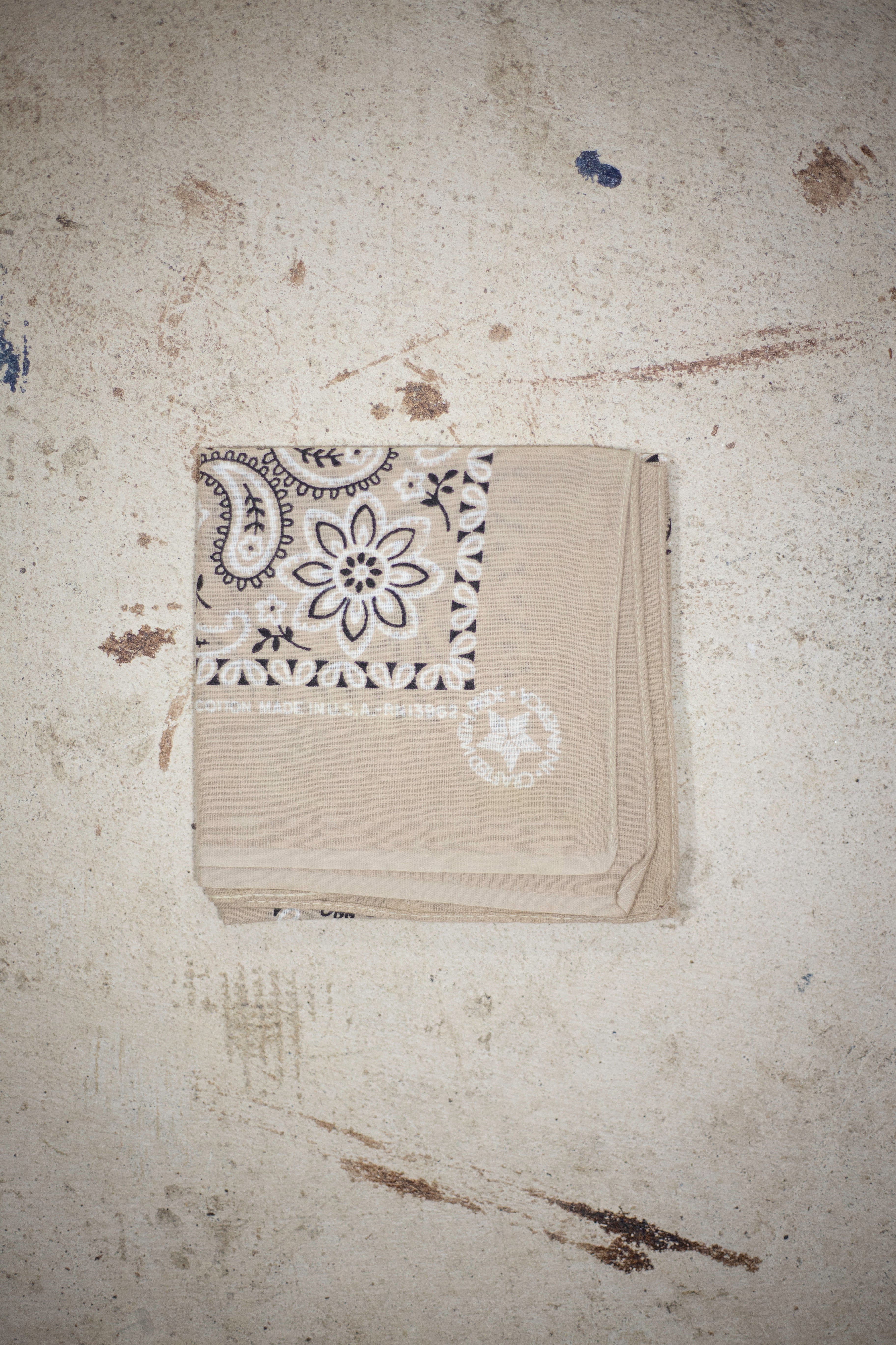 80's Beige RN 13962 Bandana