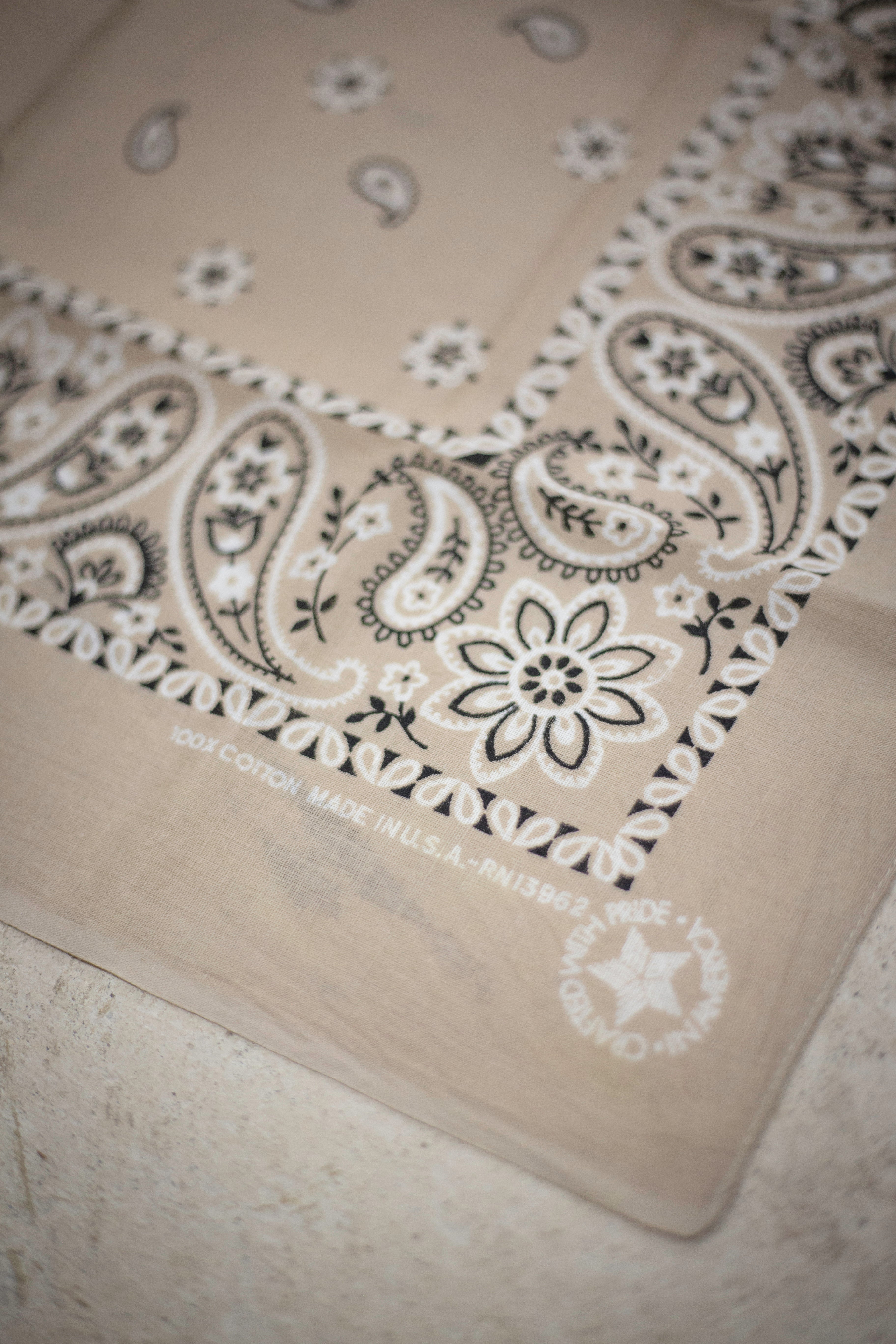 80's Beige RN 13962 Bandana