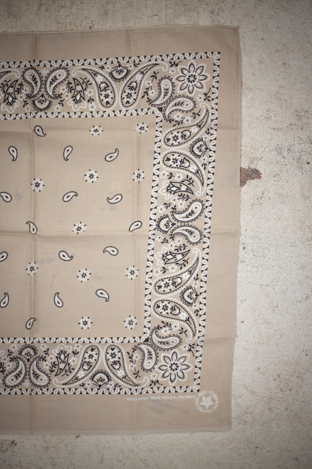80's Beige RN 13962 Bandana