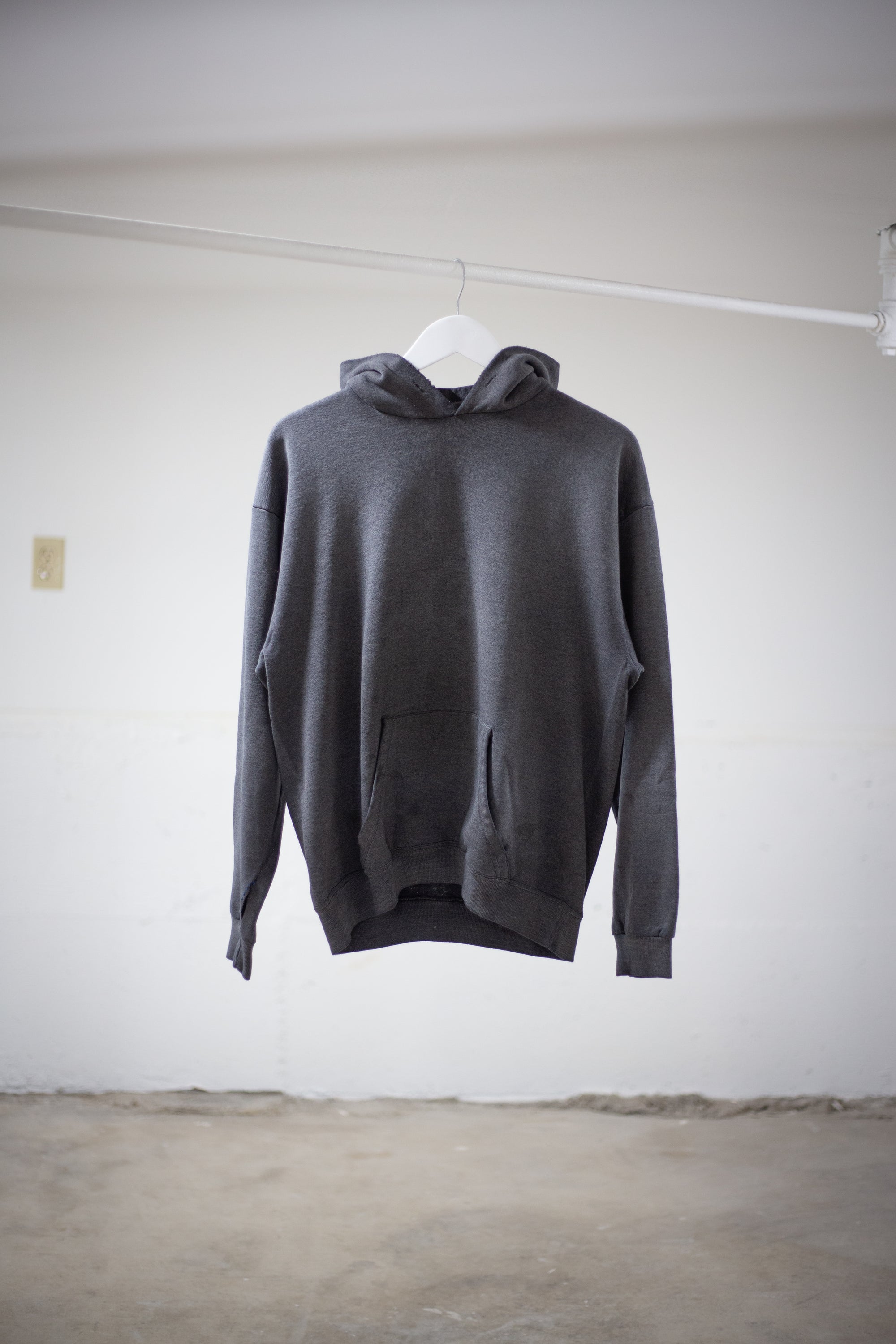 80's Santee Blank Sun Faded Hoodie | Large