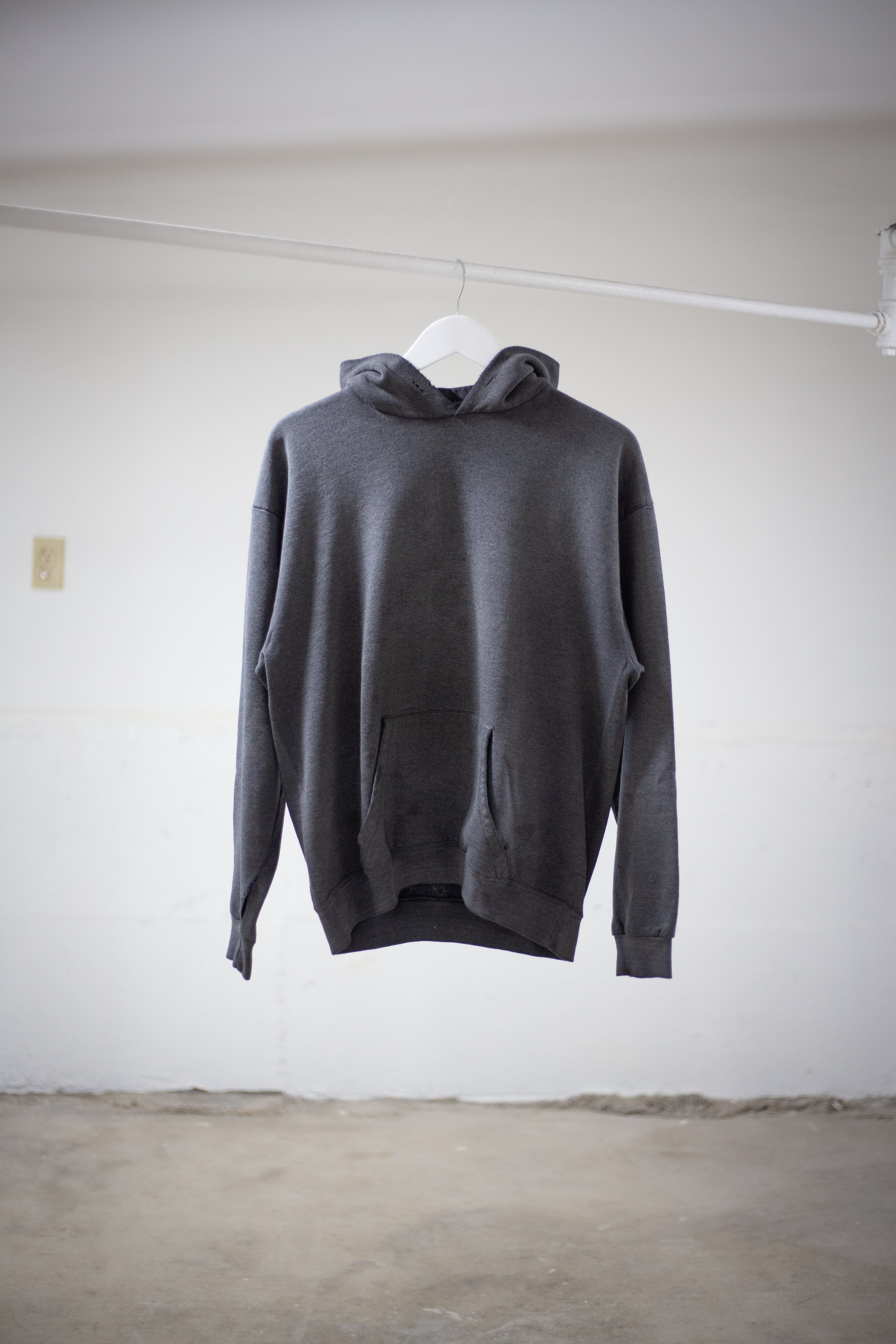 80's Santee Blank Sun Faded Hoodie | Large