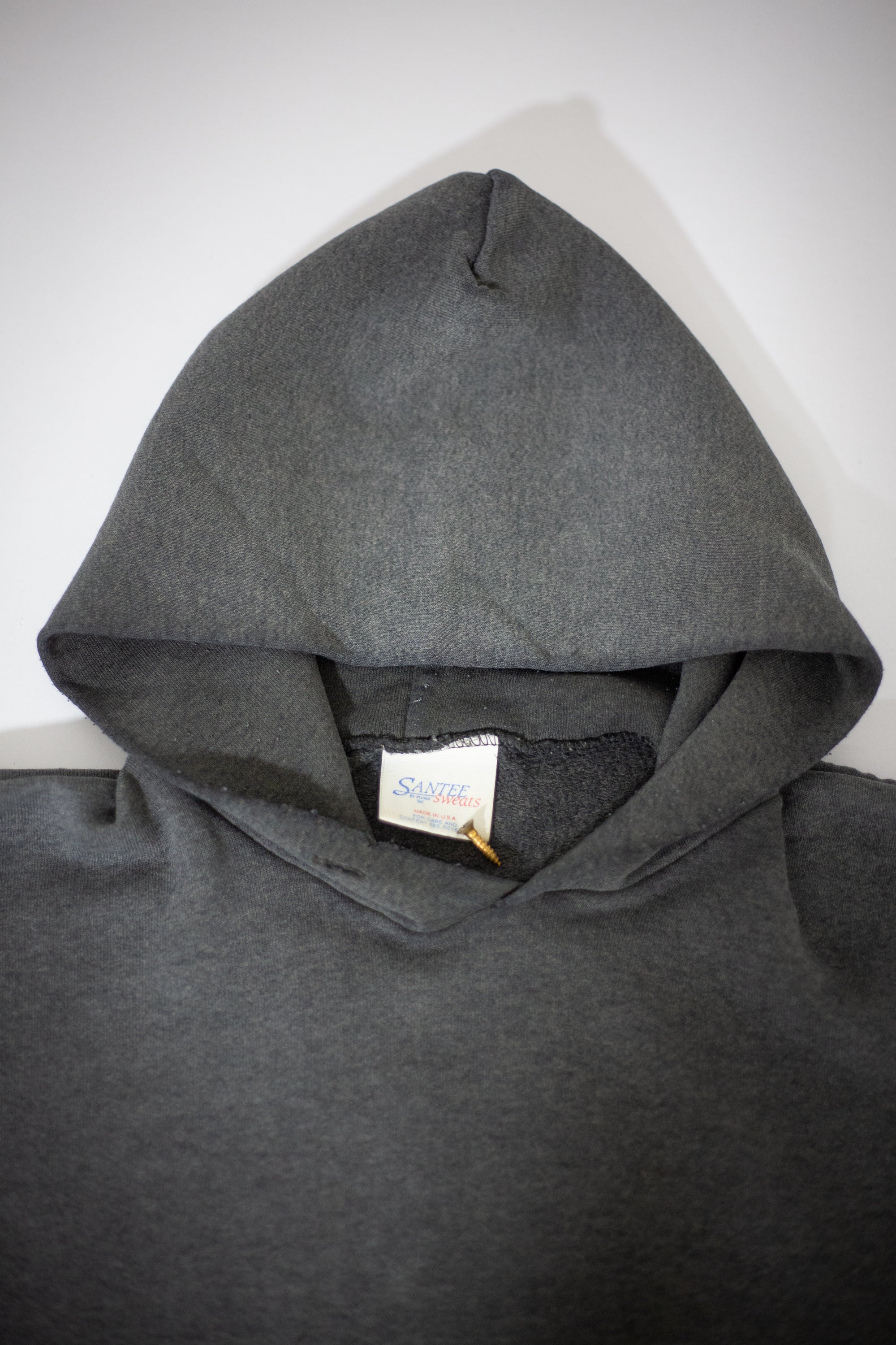 80's Santee Blank Sun Faded Hoodie | Large