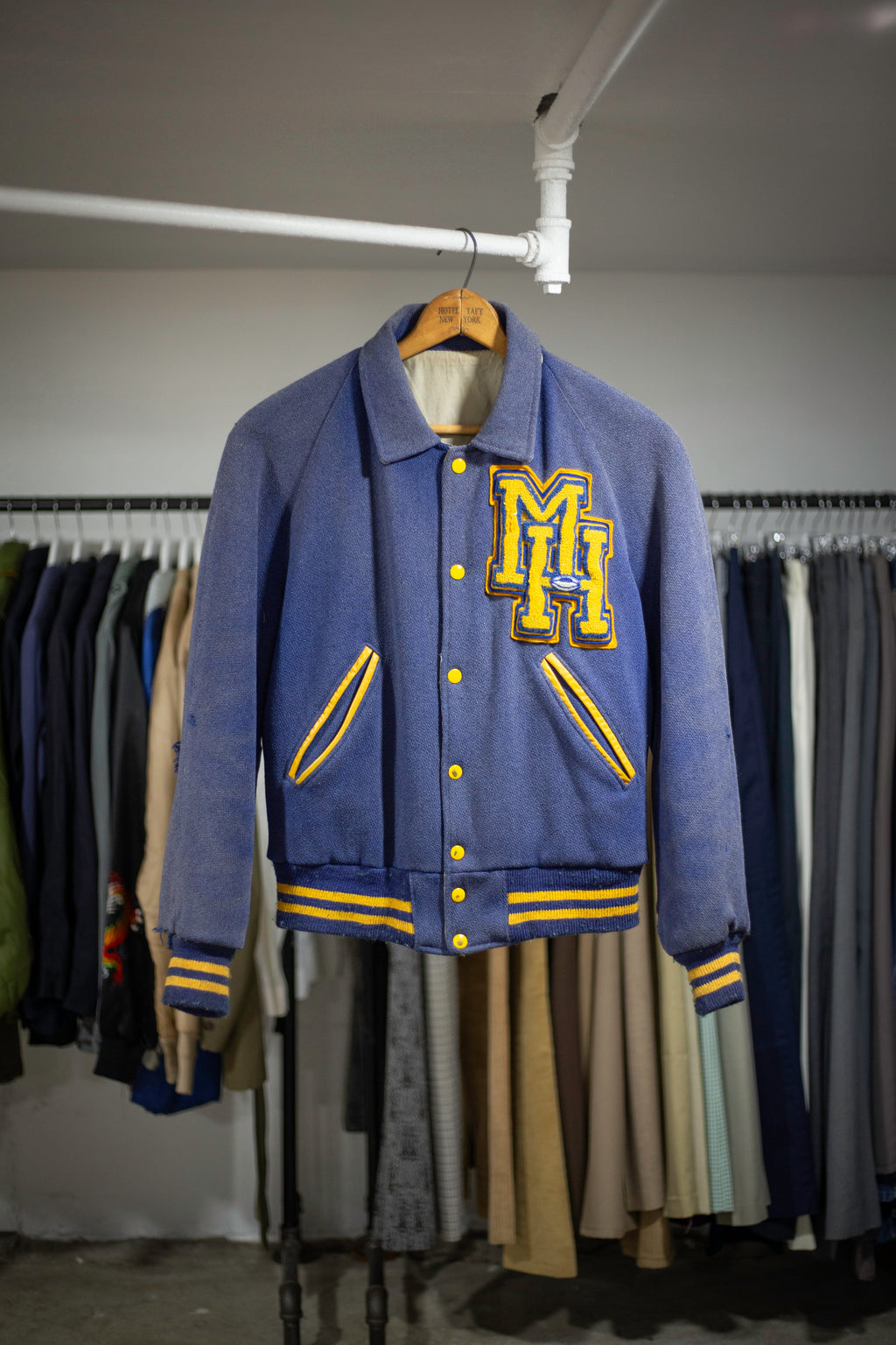 50's/60's Distressed Varsity Jacket | Medium/Large