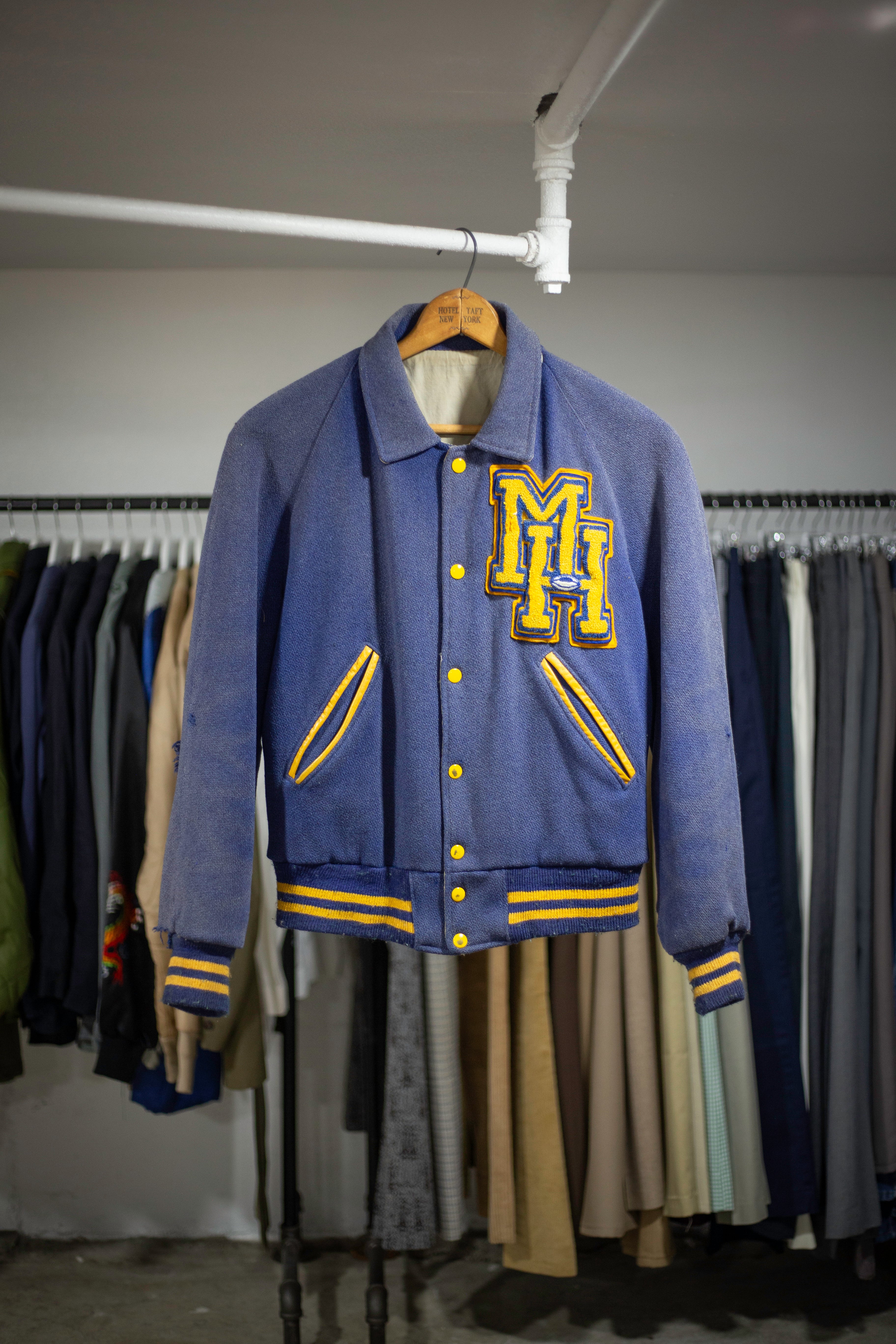50's/60's Distressed Varsity Jacket | Medium/Large