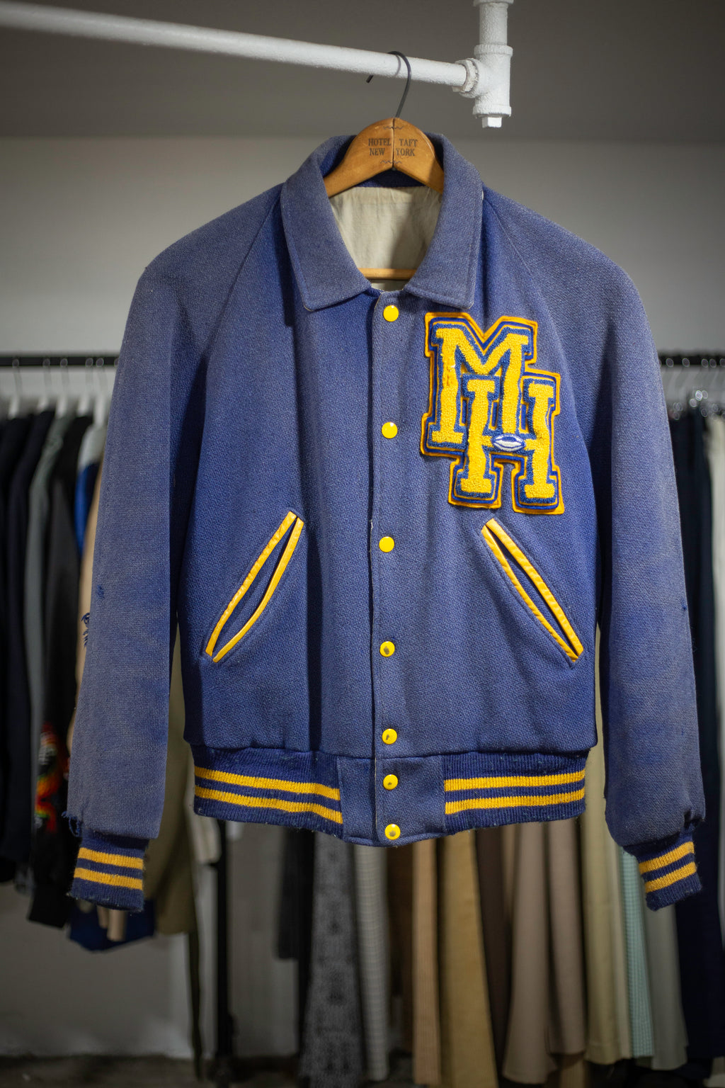 50's/60's Distressed Varsity Jacket | Medium/Large
