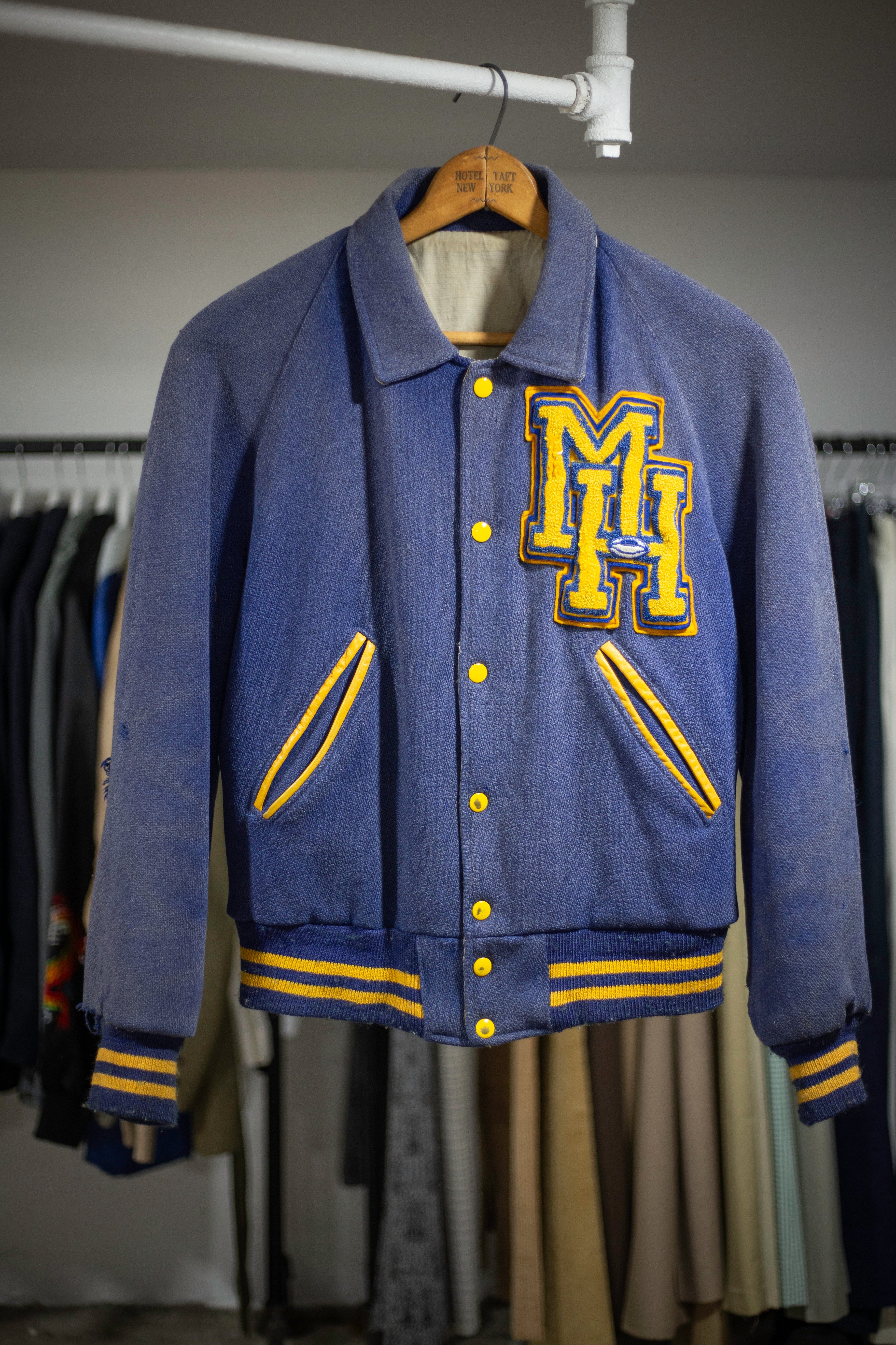 50's/60's Distressed Varsity Jacket | Medium/Large