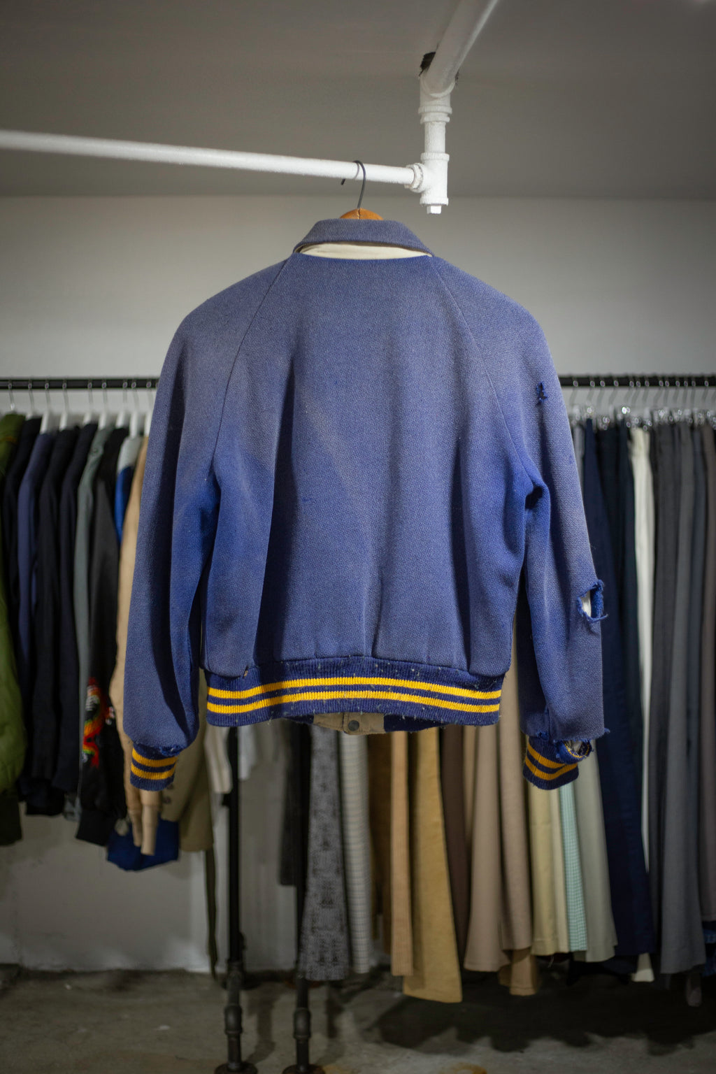 50's/60's Distressed Varsity Jacket | Medium/Large