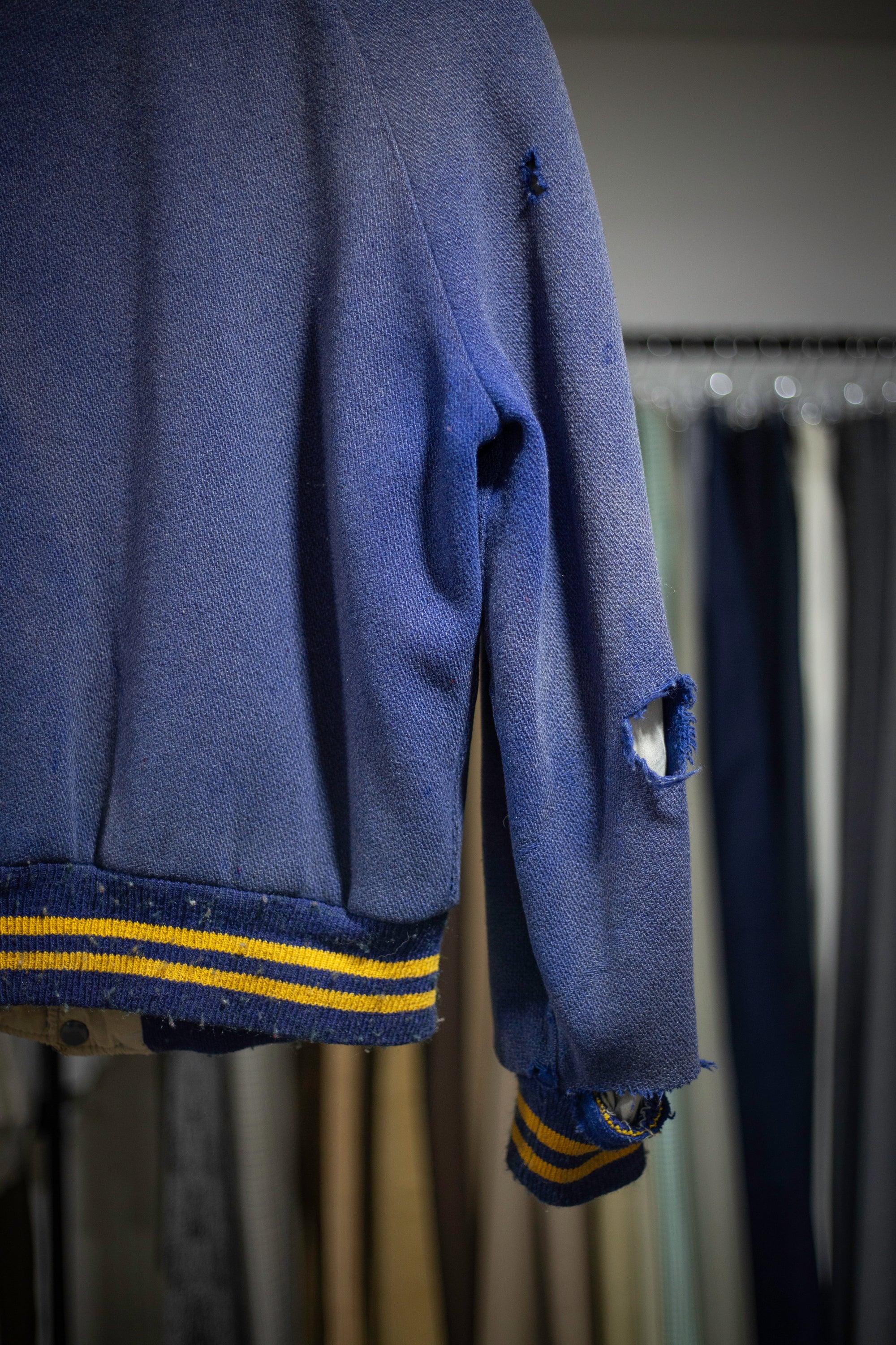 50's/60's Distressed Varsity Jacket | Medium/Large