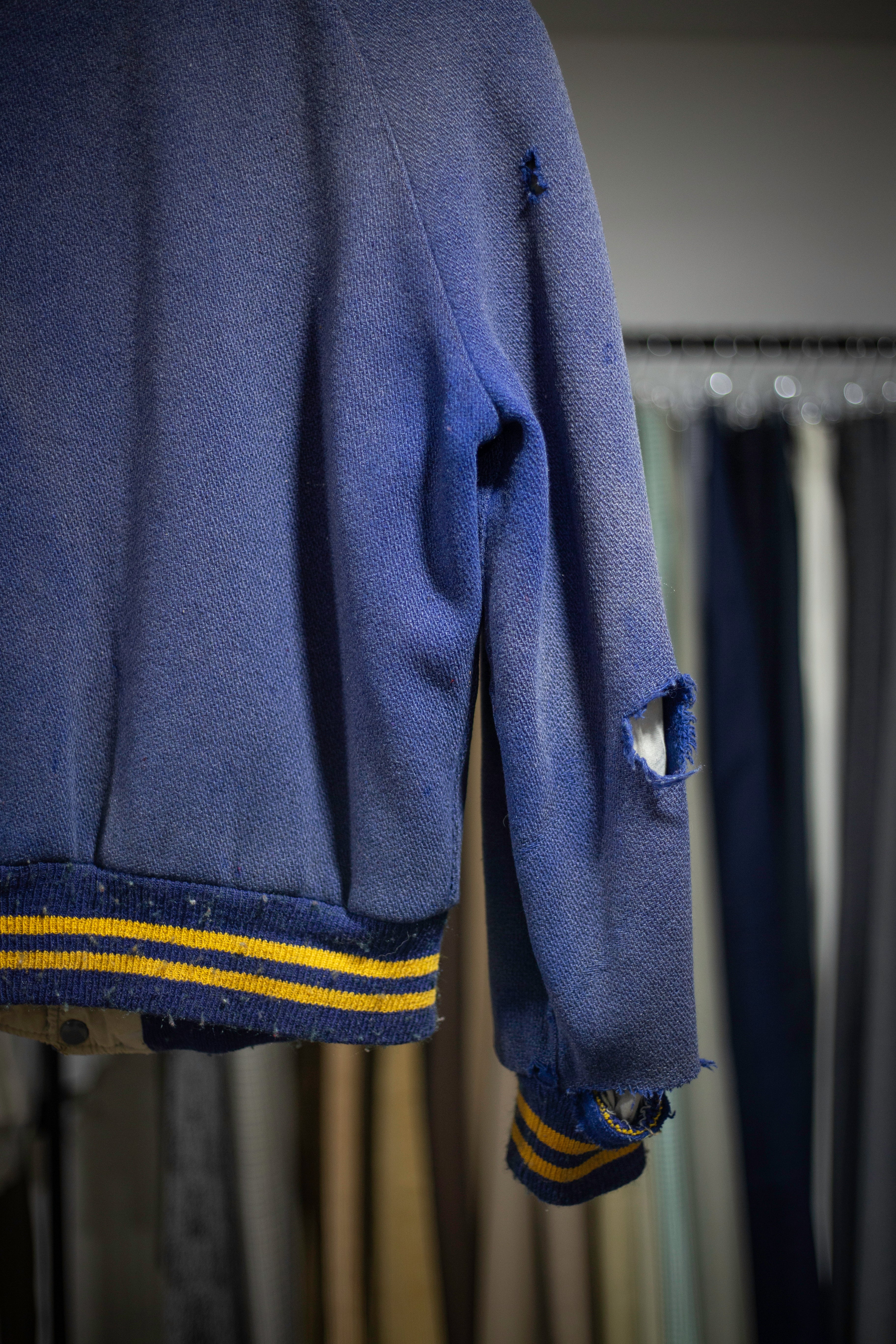 50's/60's Distressed Varsity Jacket | Medium/Large