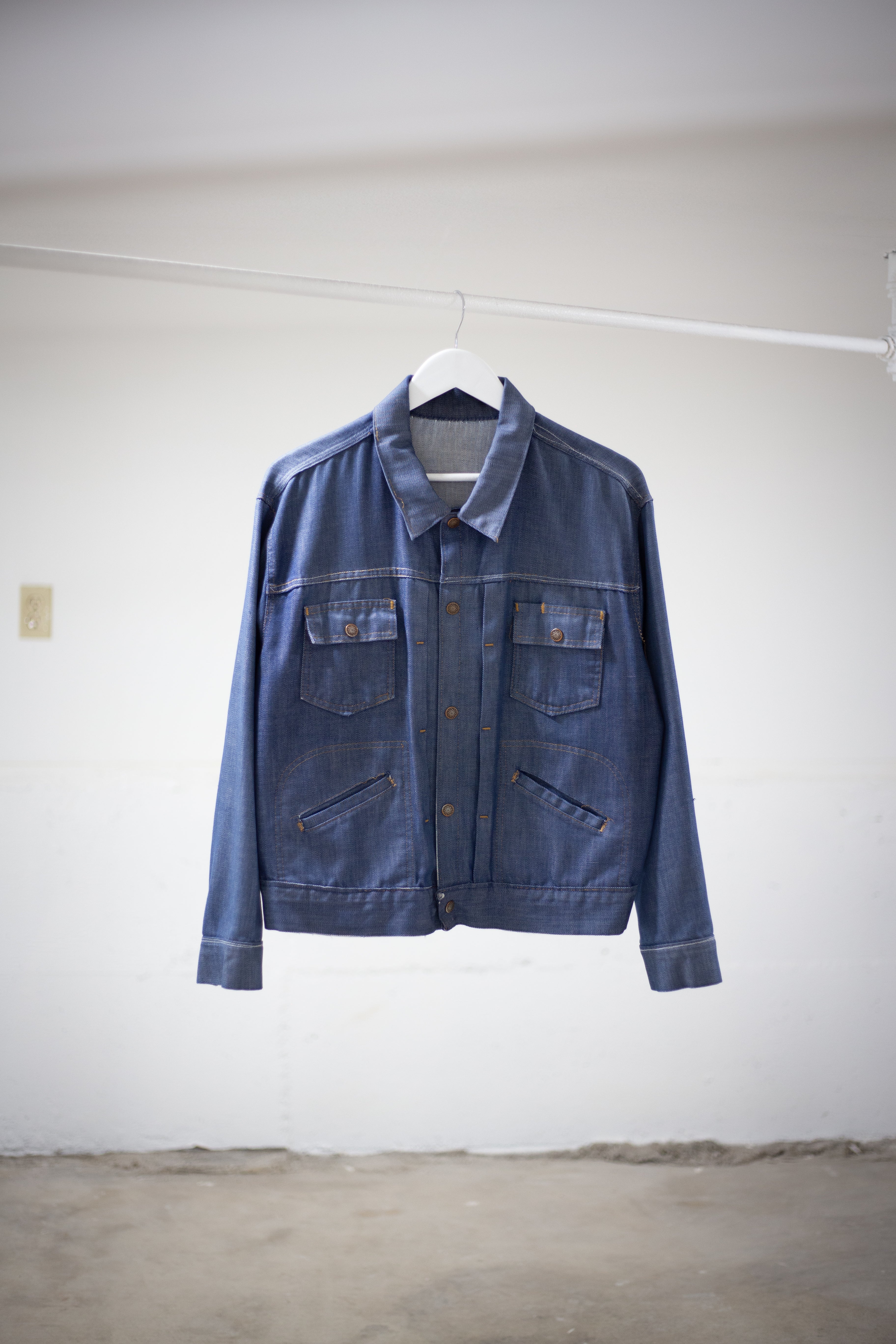 70's JCPenney Indigo Super Denim Selvedge Denim Jacket Large