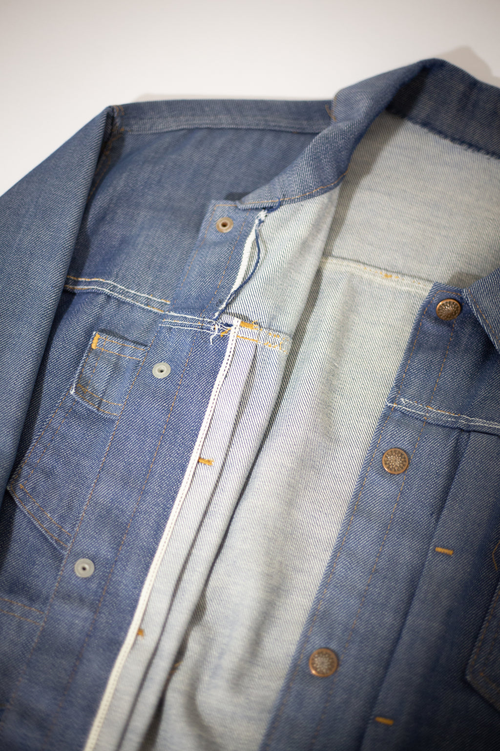 70's JCPenney Indigo Super Denim Selvedge Denim Jacket Large