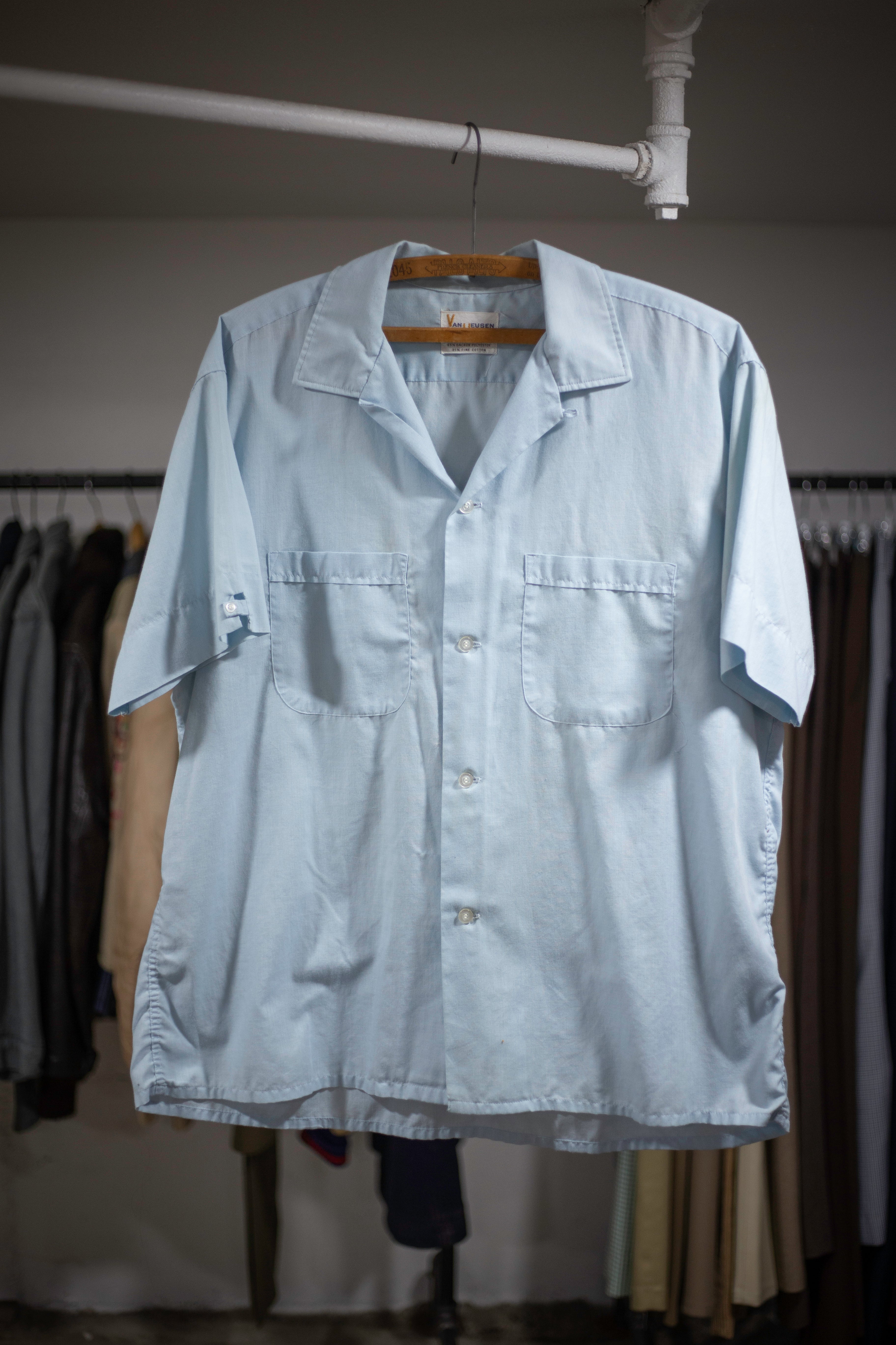 70's Van Heusen Loop Collar Shirt | Large